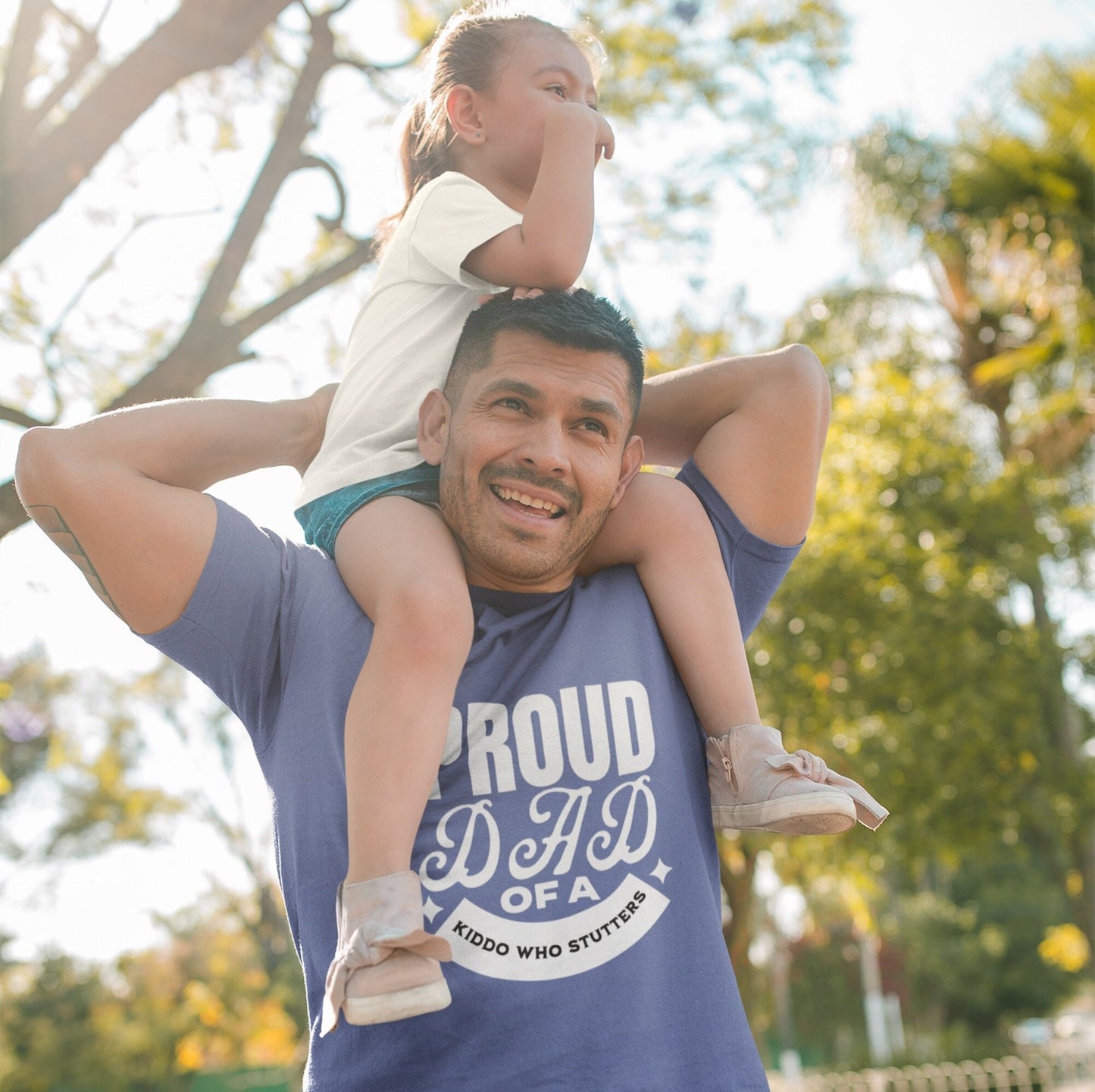 Proud Dad of a Kiddo Who Stutters Father's Day T-Shirt
