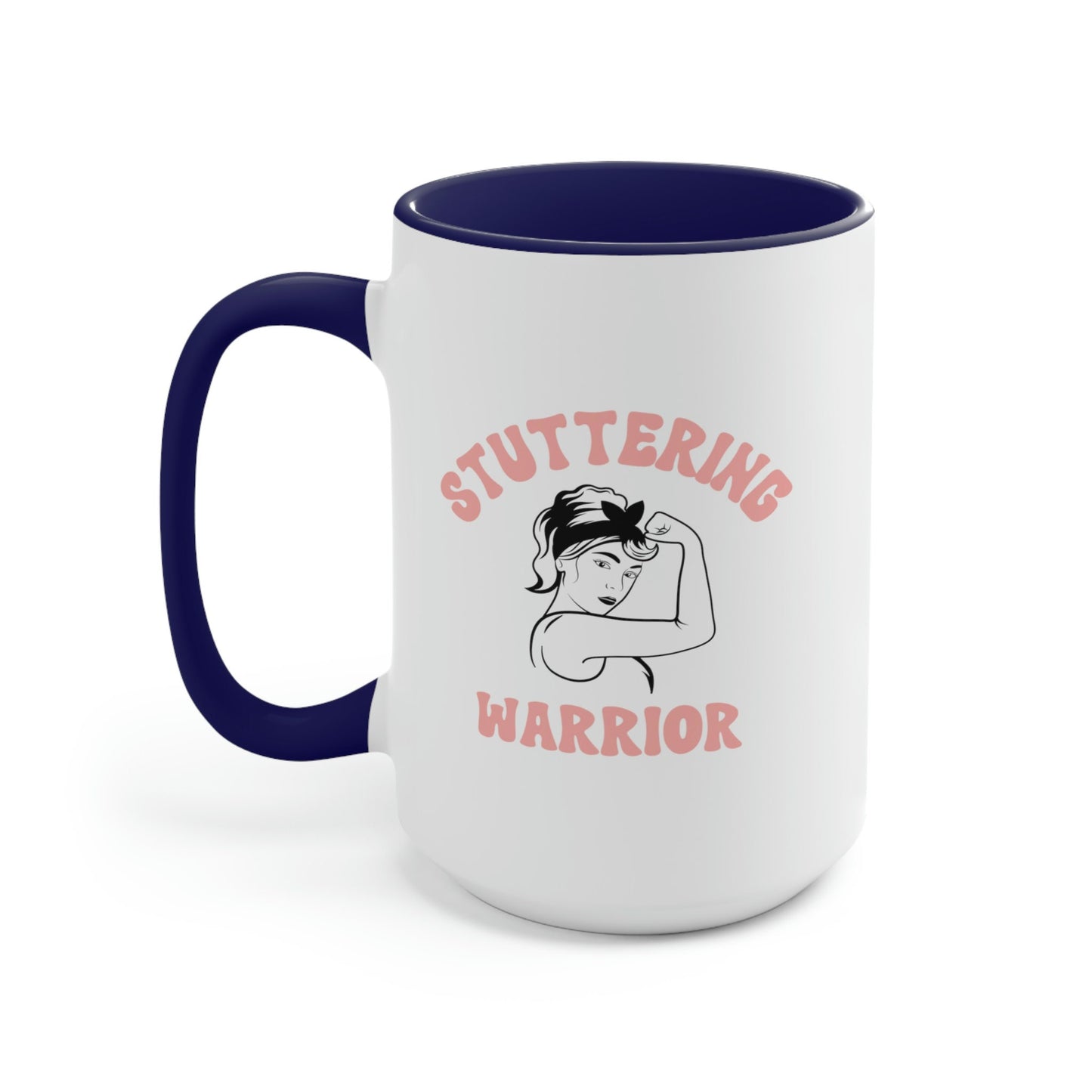 Stuttering Warrior Pinup Strong Woman Mug, 15oz