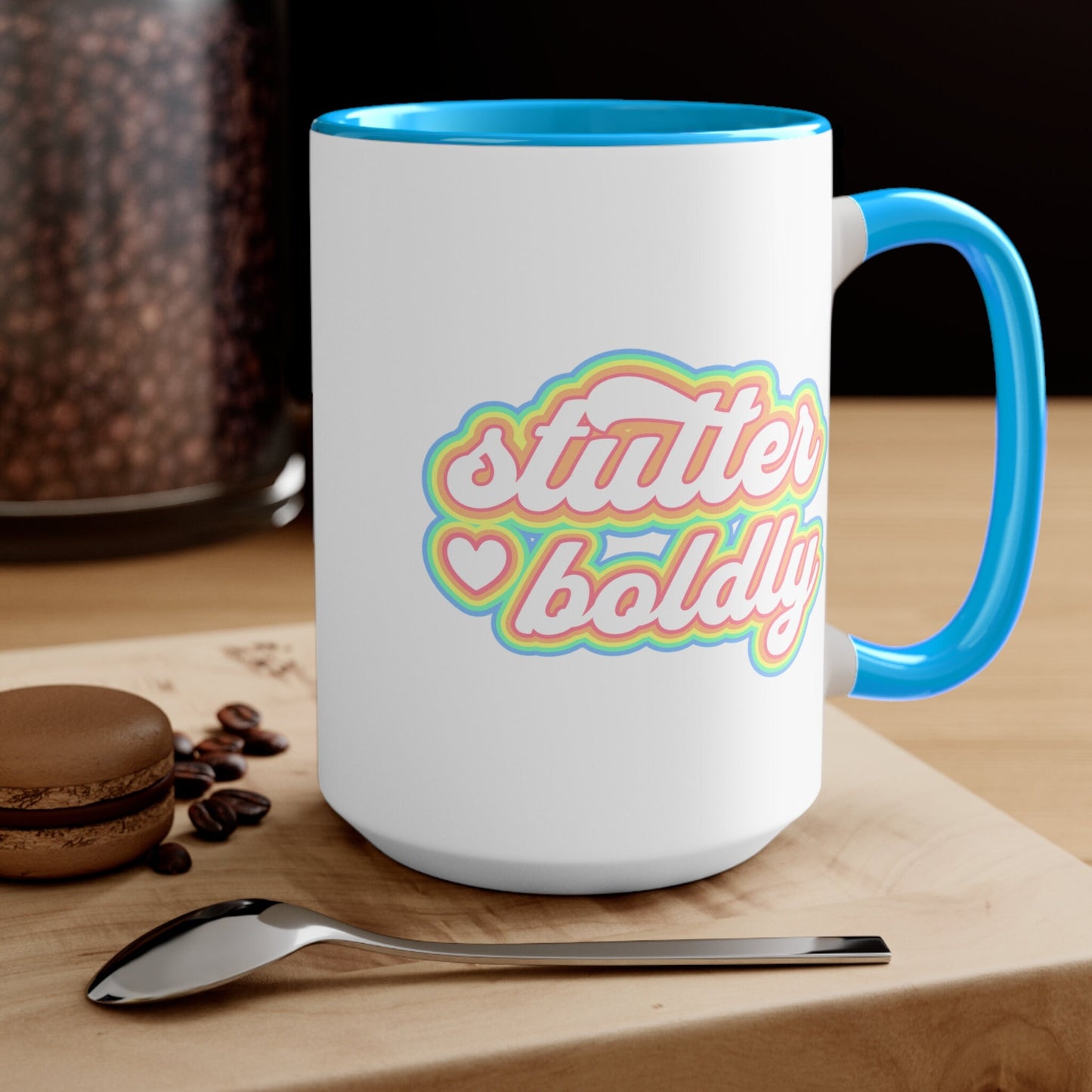Stutter Boldly Pastel Retro Coffee Mug, 15oz