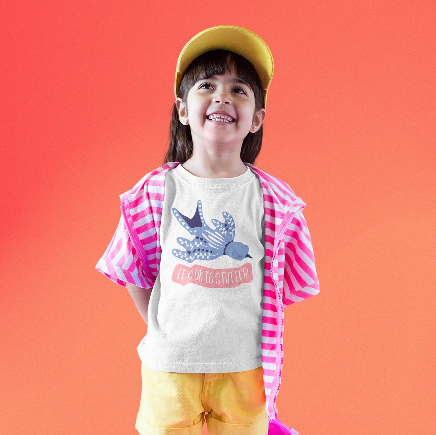 Kids Bird It's OK to Stutter Tshirt