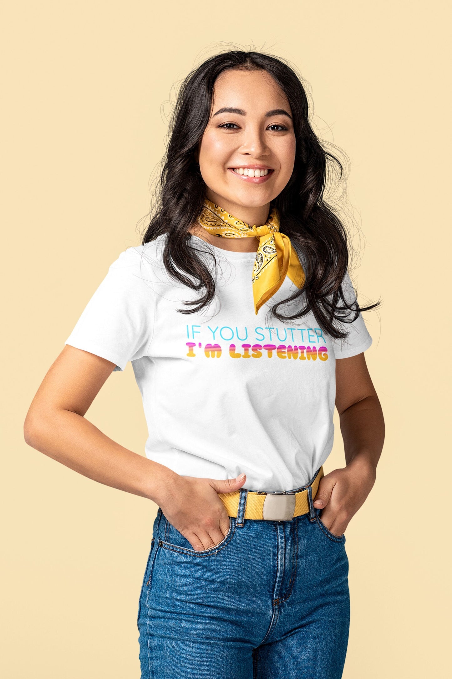 If You Stutter I'm Listening Retro Stutter Gift