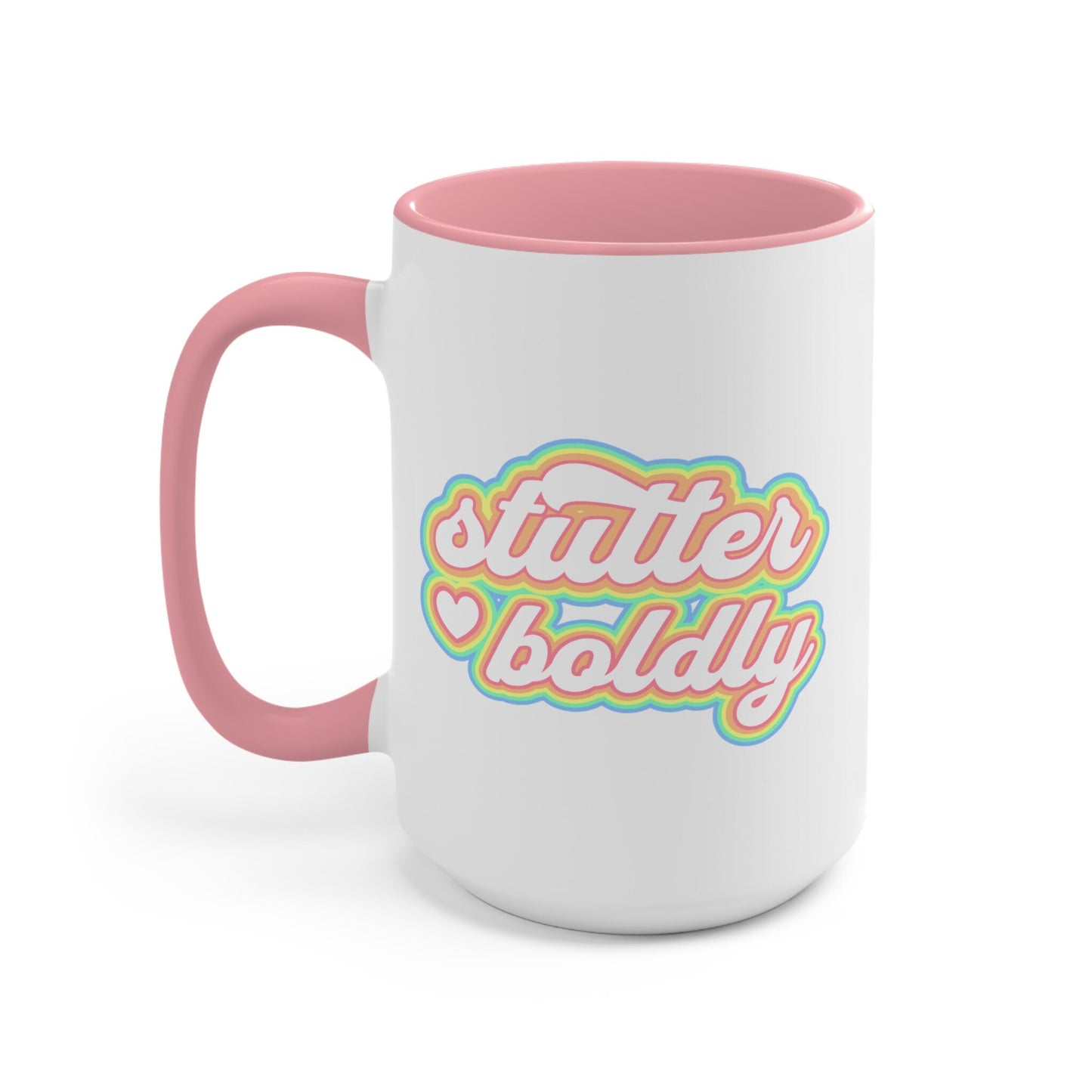 Stutter Boldly Pastel Retro Coffee Mug, 15oz