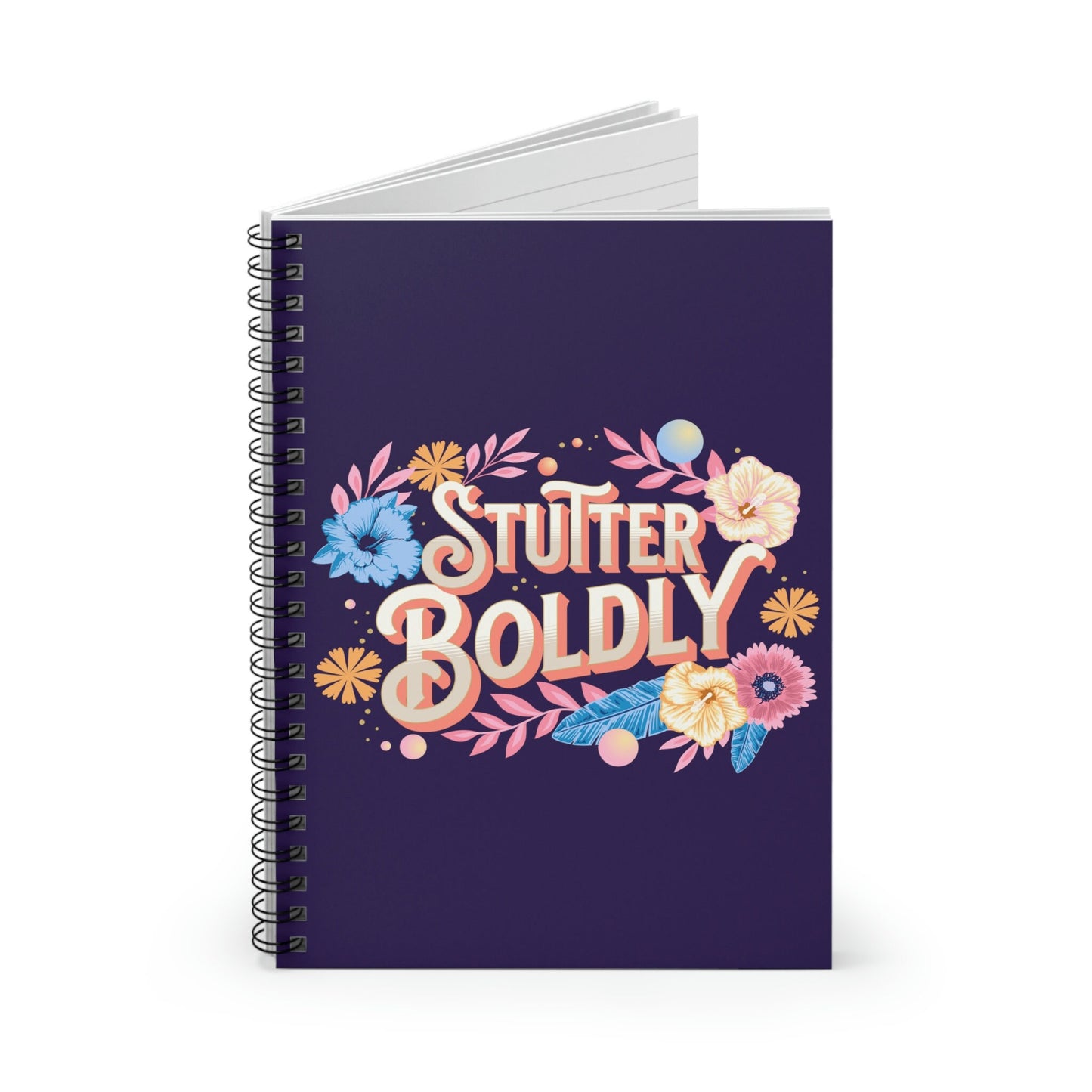 Stutter Boldly Floral Spiral Notebook
