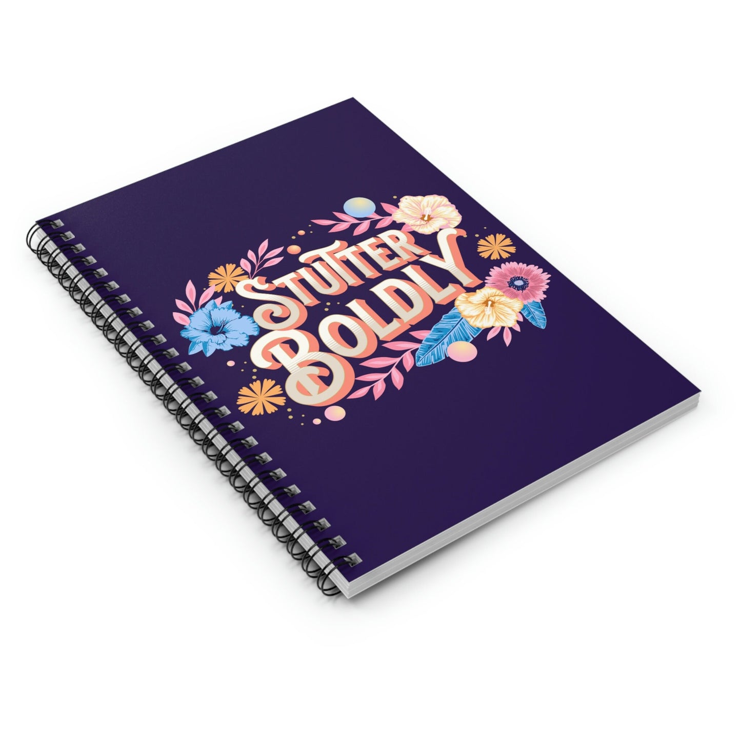 Stutter Boldly Floral Spiral Notebook