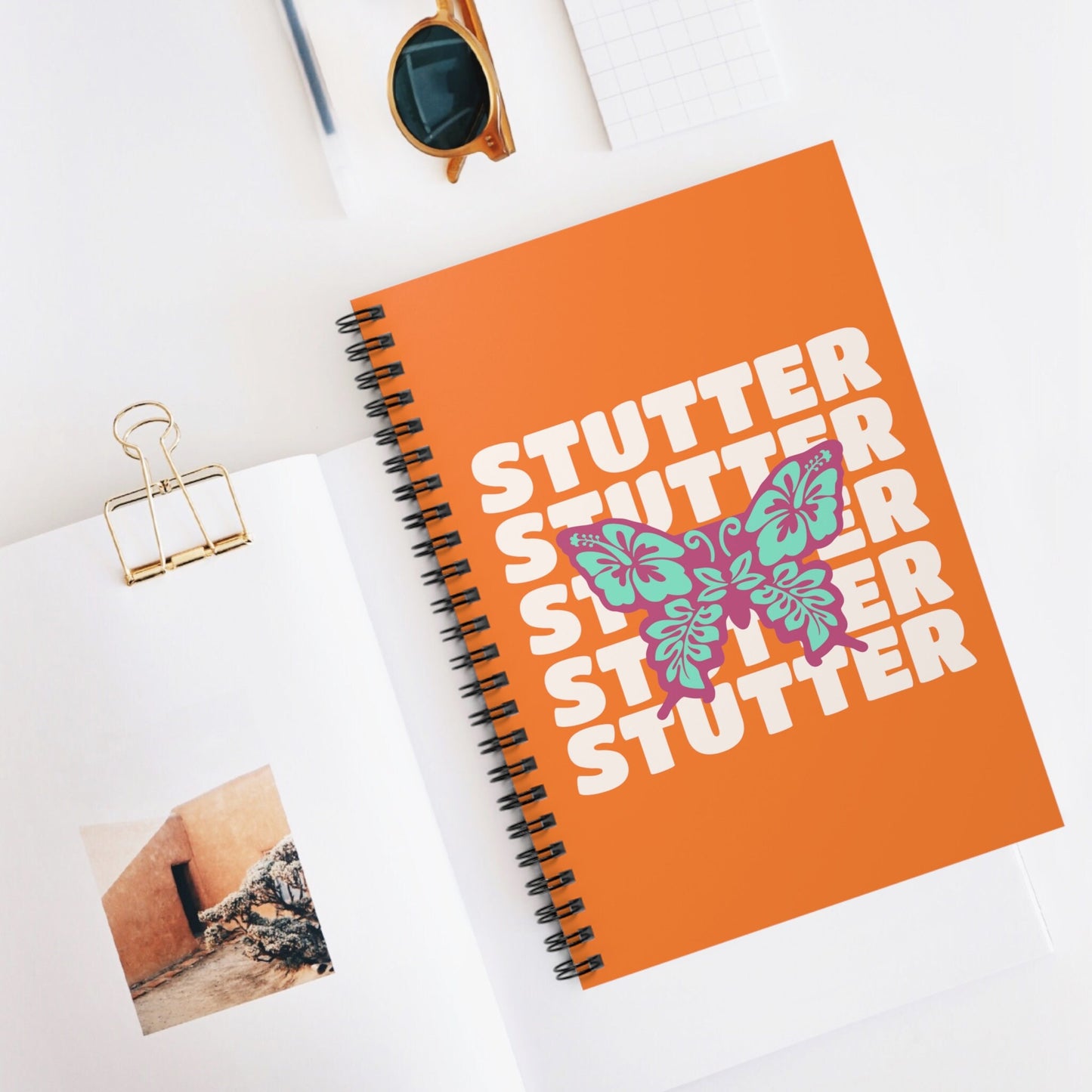 Stutter Butterfly Spiral Notebook