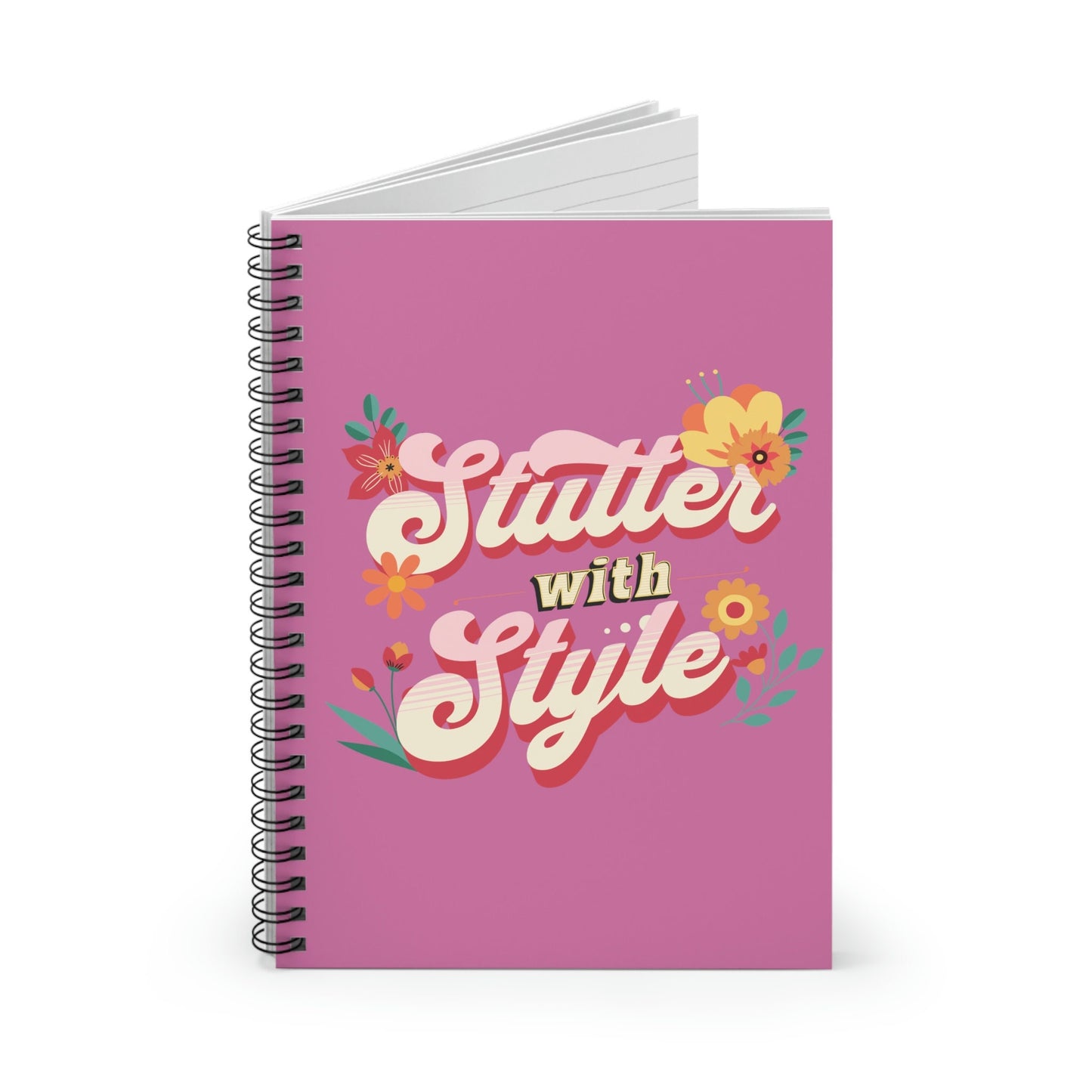 Stutter with Style Floral Gift Notebook