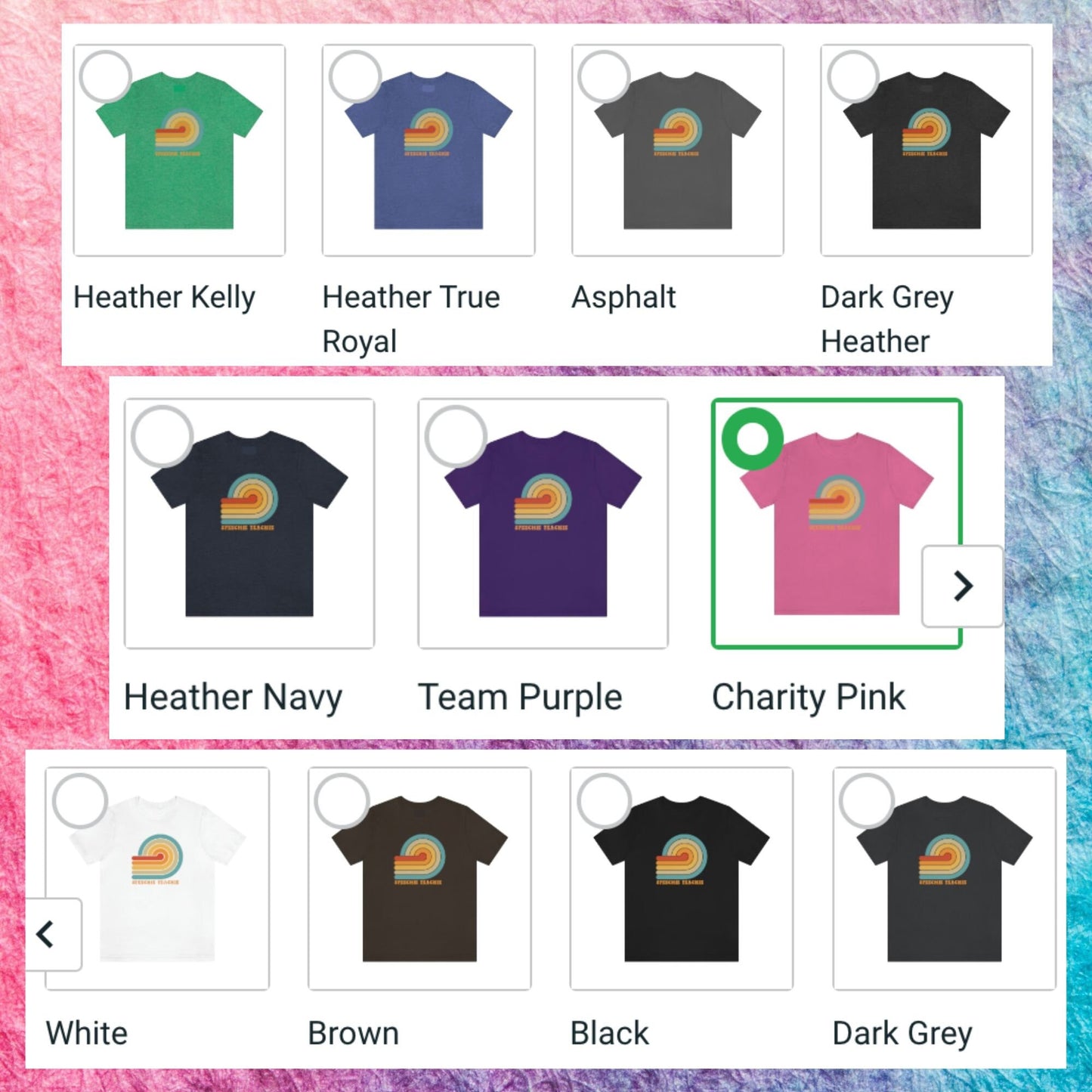 Speechie Teachie Pastel Retro Sun Shirt Gift for SLP