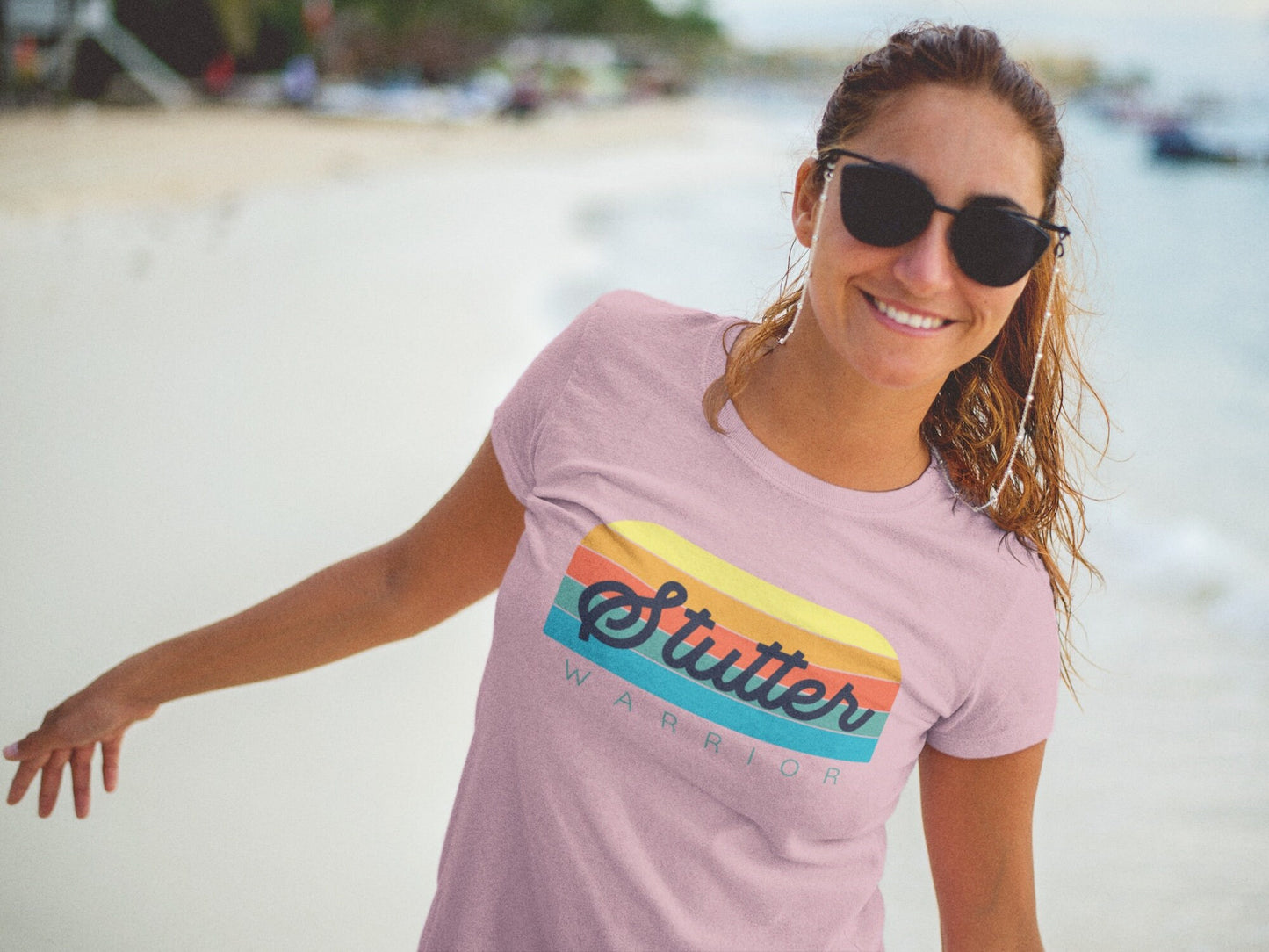 Stutter Warrior Retro Sun Stuttering T-shirt