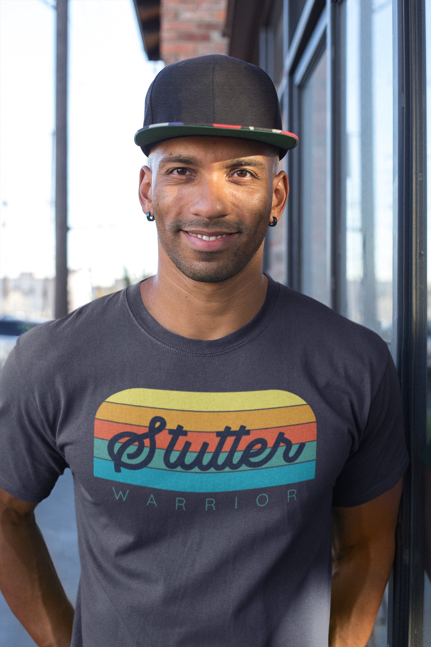 Stutter Warrior Retro Sun Stuttering T-shirt