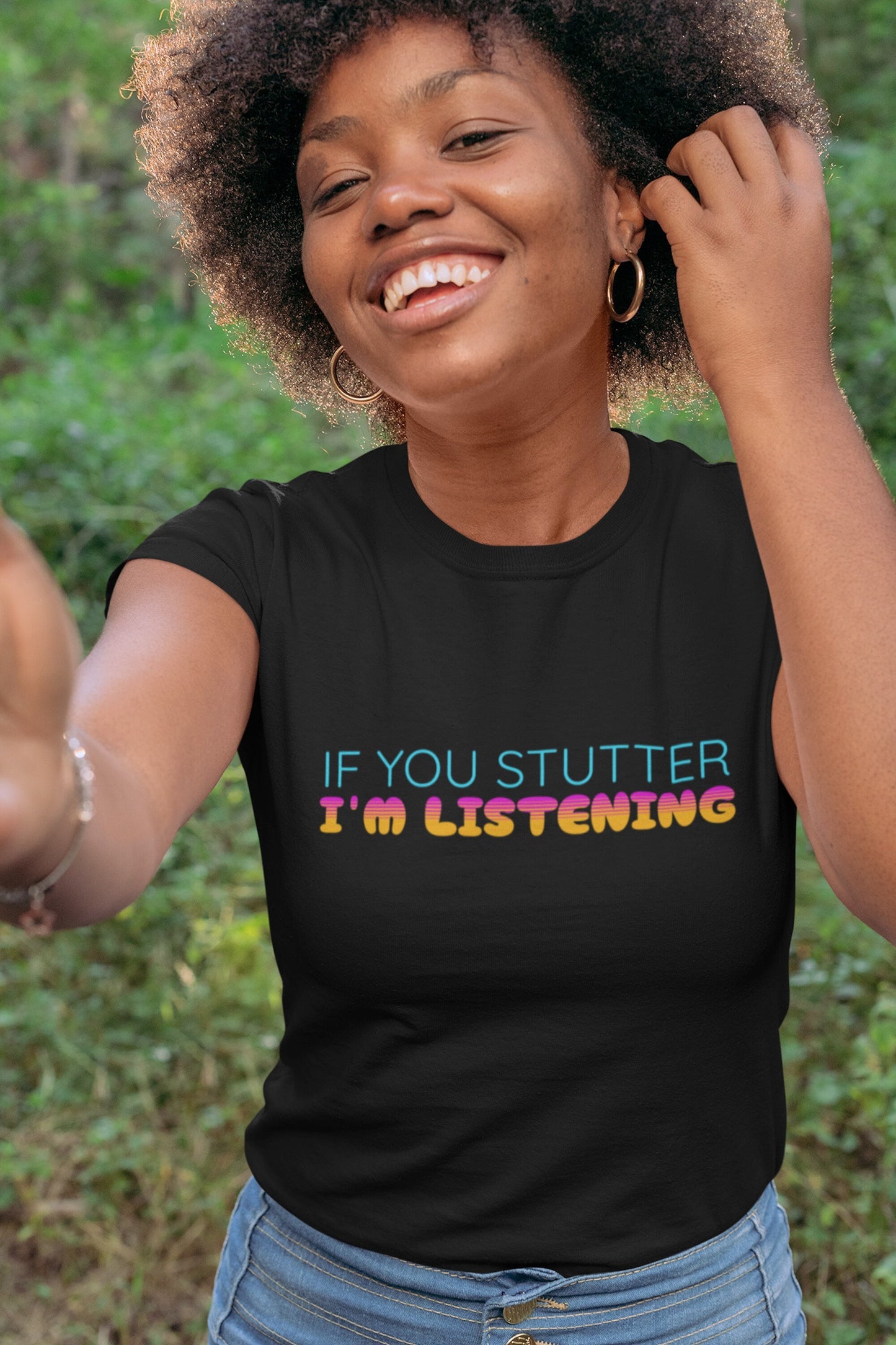 If You Stutter I'm Listening Retro Stutter Gift