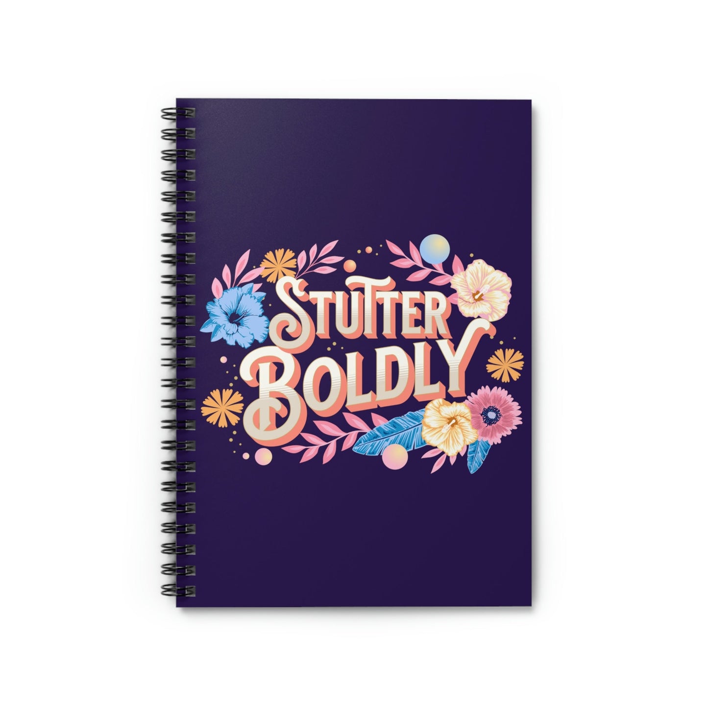 Stutter Boldly Floral Spiral Notebook