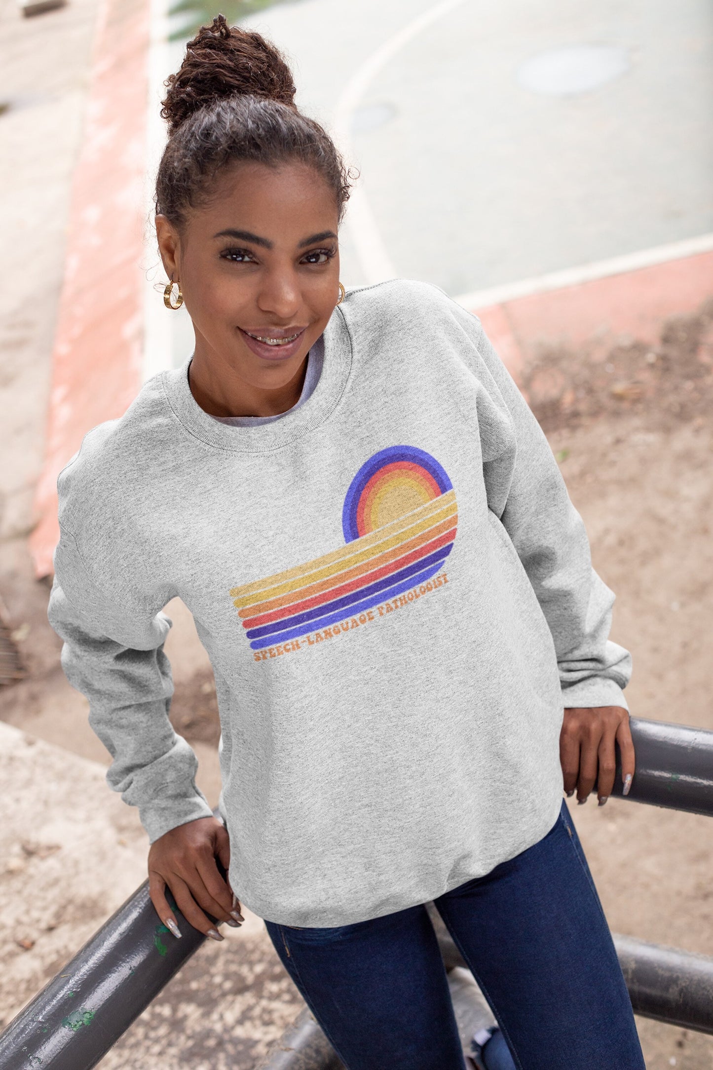 Retro Sun Speech-Language Pathologist Sweatshirt