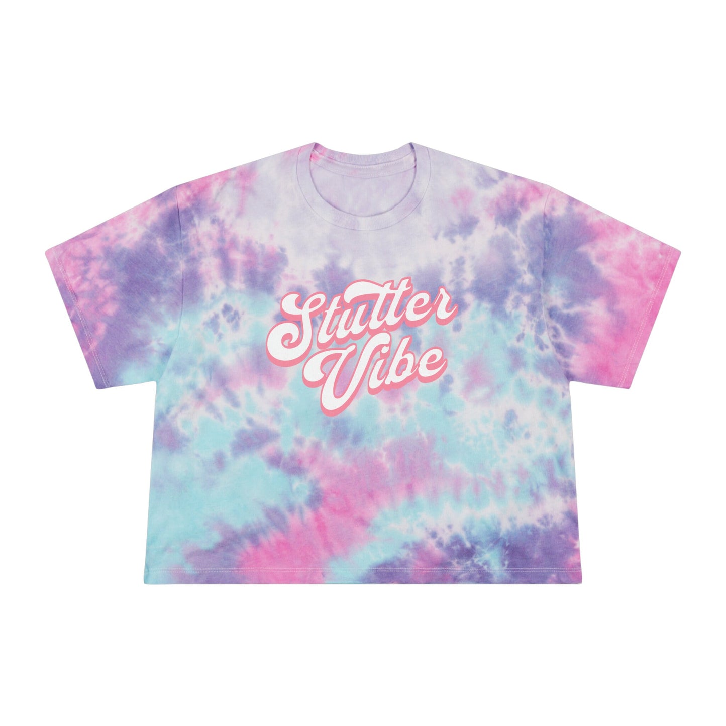 Stutter Vibes Retro Tie-Dye Crop Top