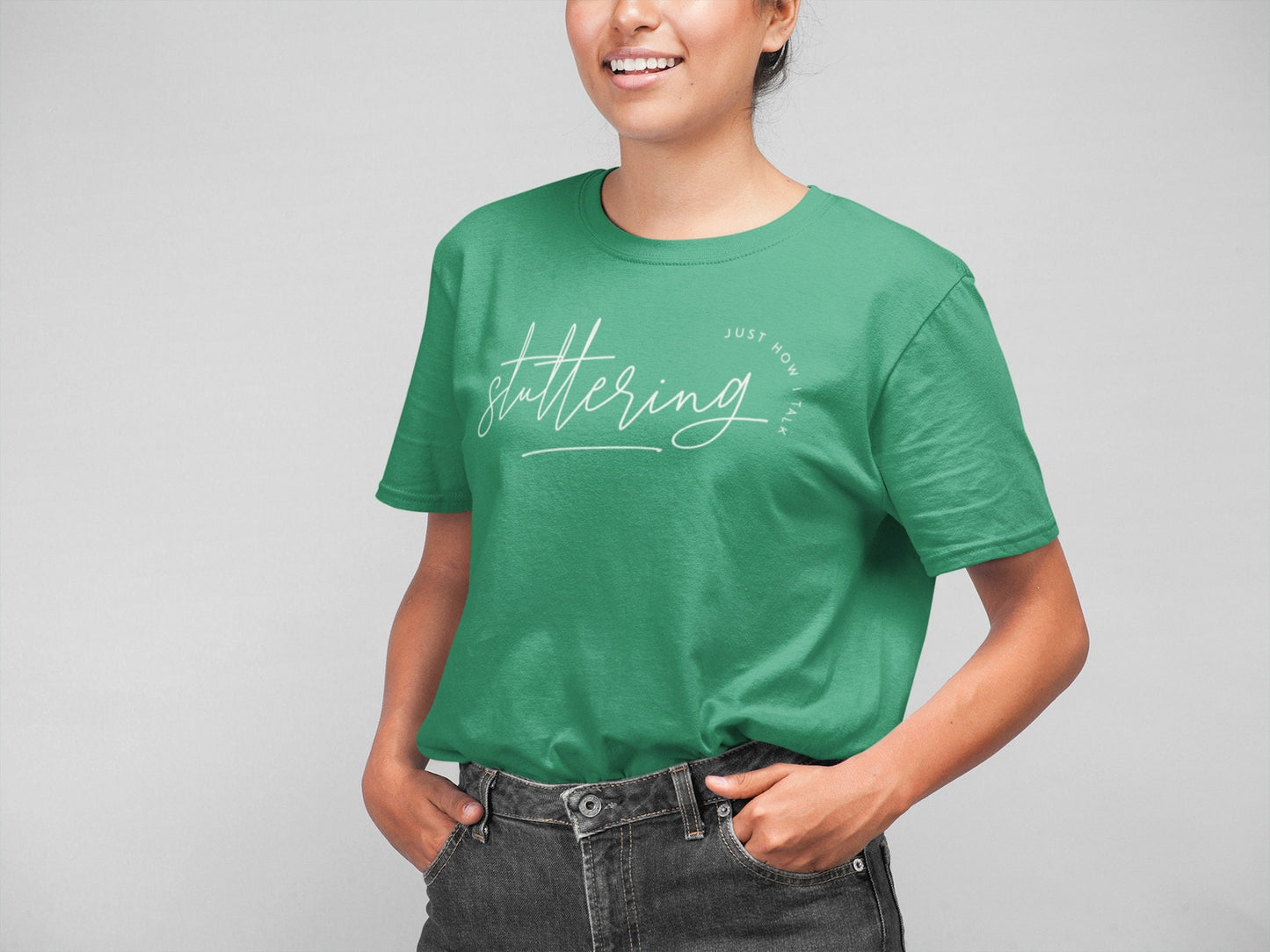 Stuttering Just How I Talk Minimalist Text Tshirt