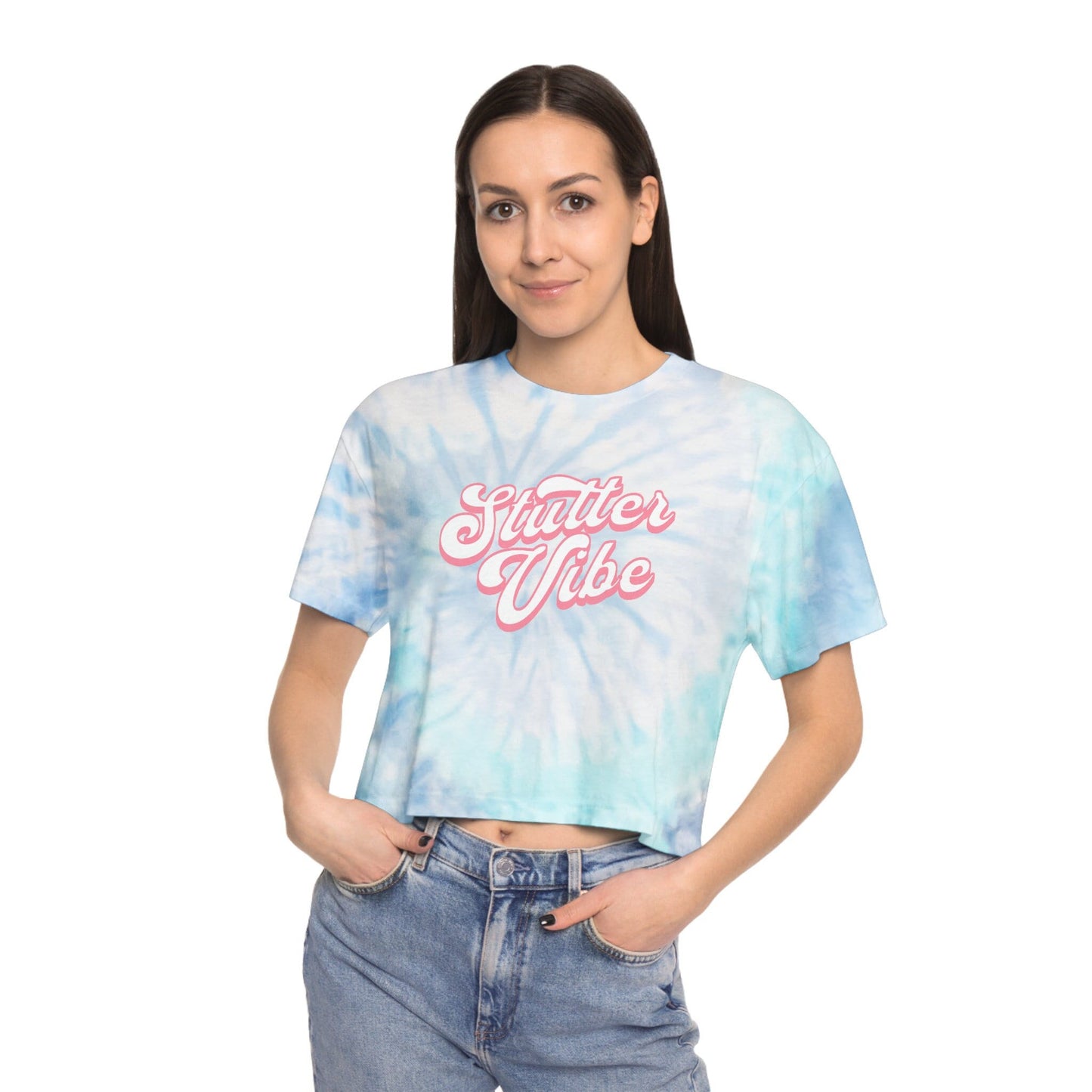 Stutter Vibes Retro Tie-Dye Crop Top