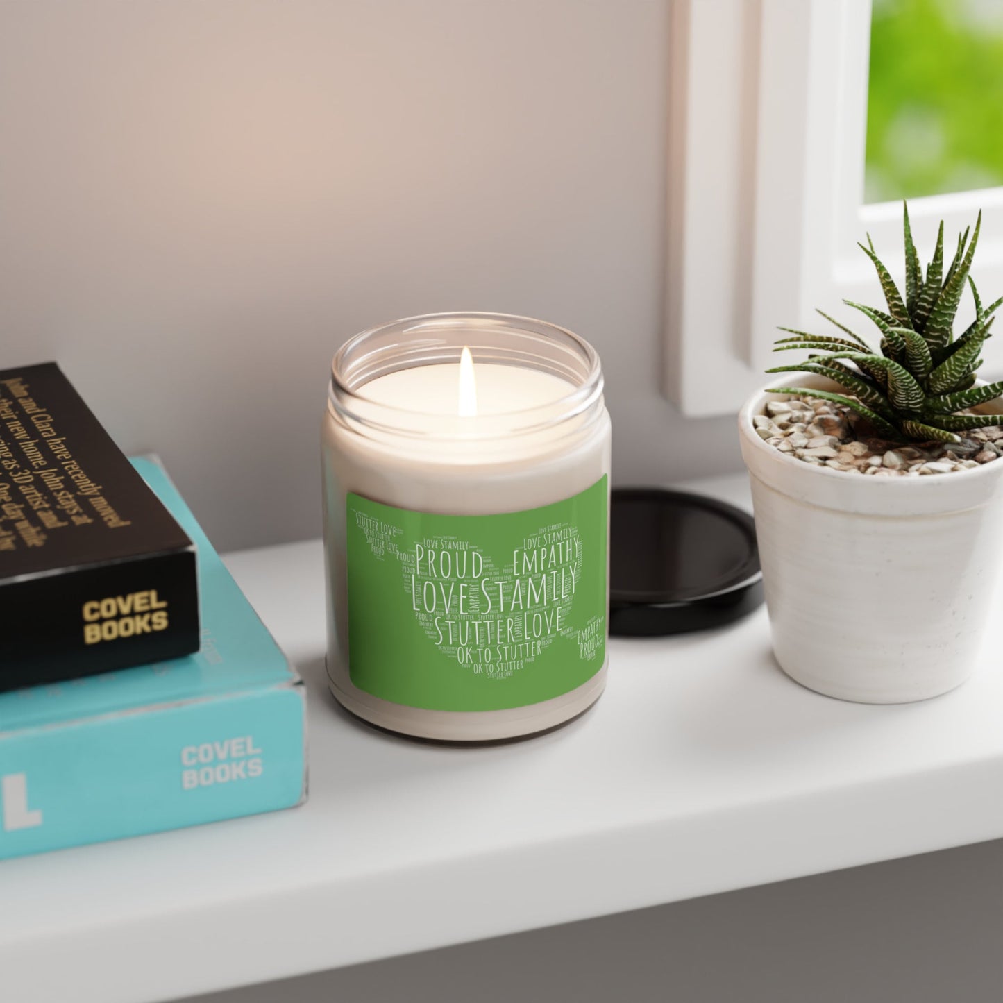 Heart Stutter Word Cloud Scented Candle, 9 oz