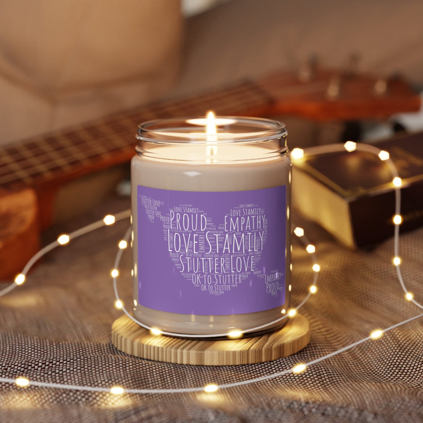 Heart Stutter Word Cloud Scented Candle, 9 oz