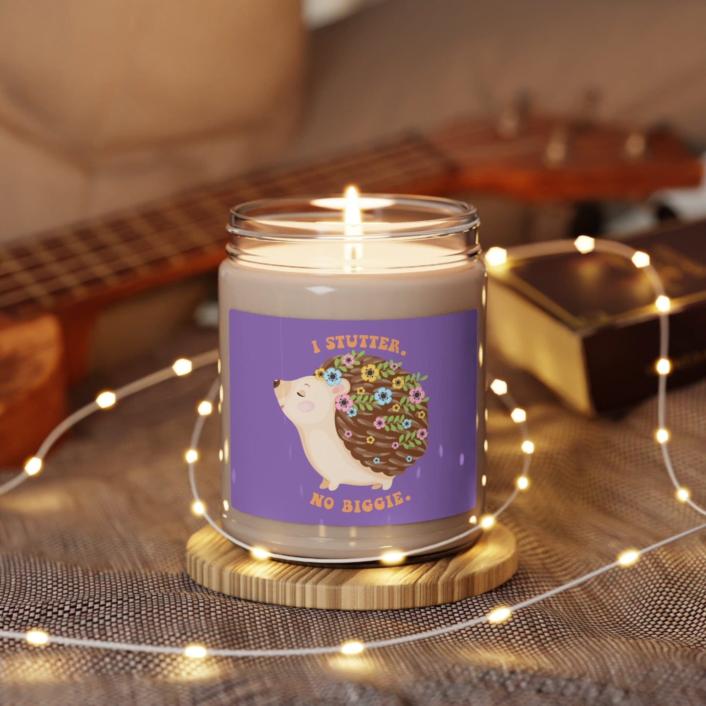 Stutter Hedgehog Candle Scented Soy Candle, 9oz