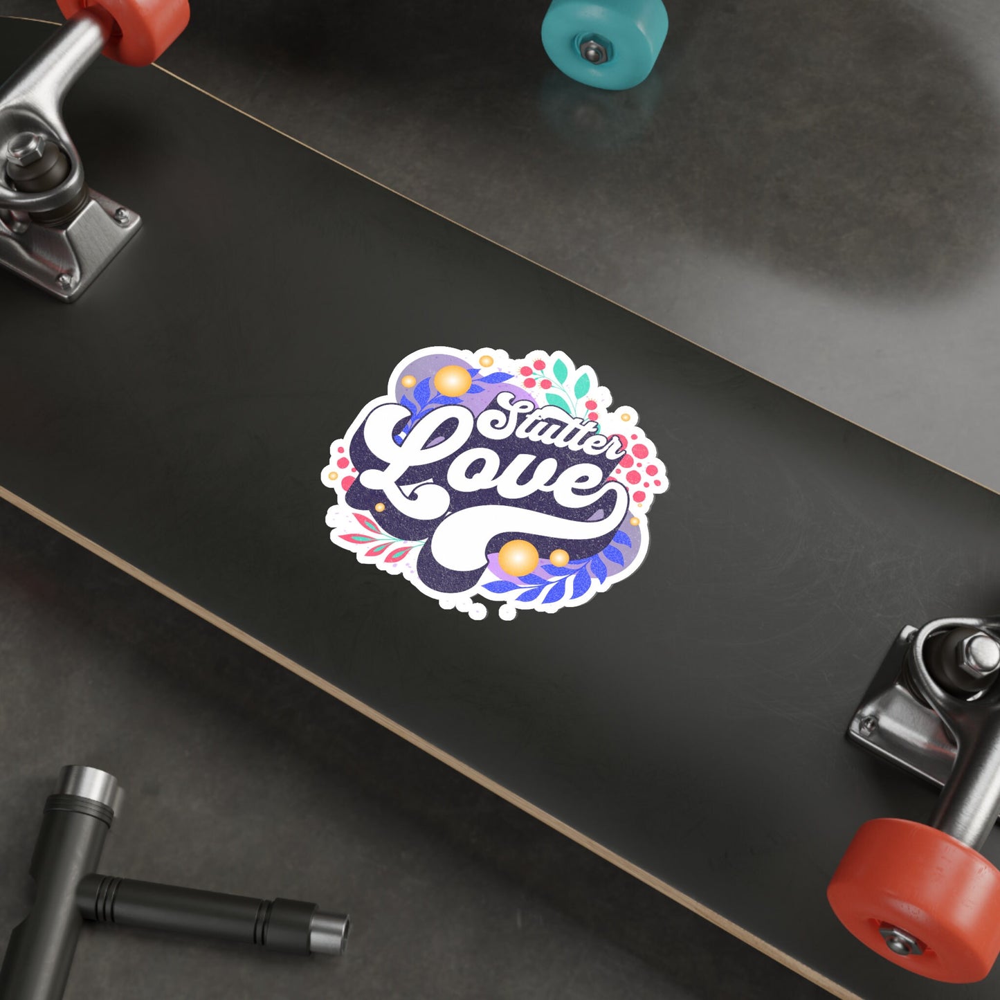 Stutter Love Retro Sticker 2", 3", 4", or 5"
