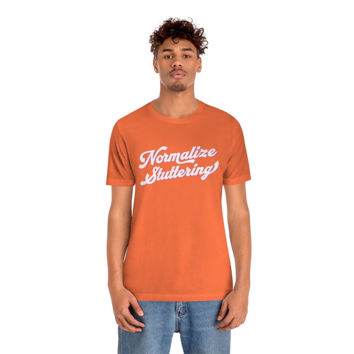 Normalize Stuttering Retro Text Stutter T-shirt