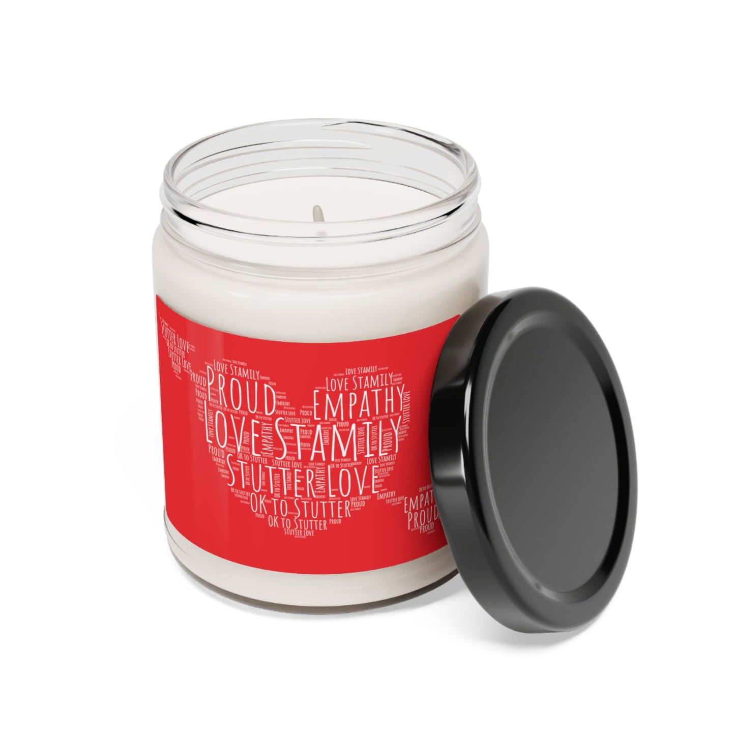 Heart Stutter Word Cloud Scented Candle, 9 oz