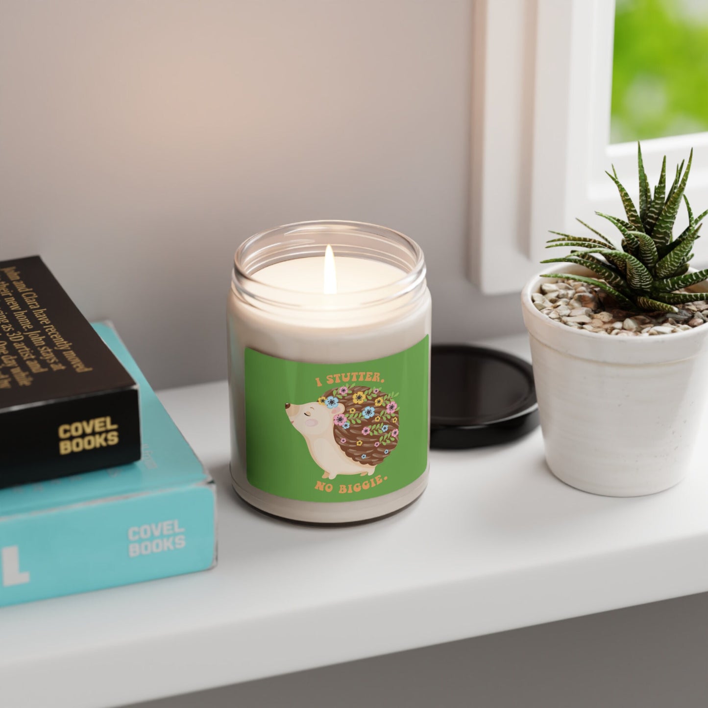 Stutter Hedgehog Candle Scented Soy Candle, 9oz
