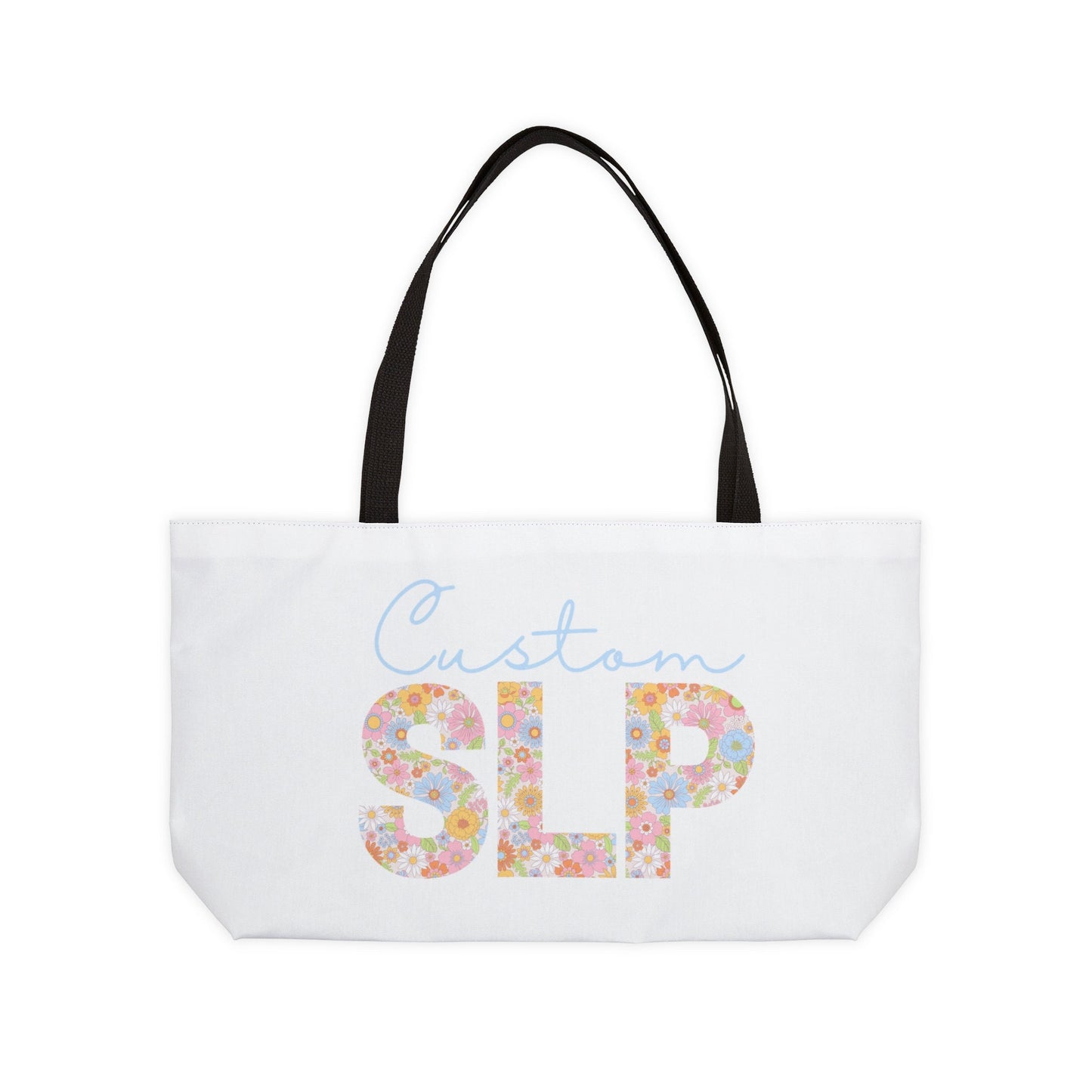 Custom Retro Floral SLP Weekender Tote Bag