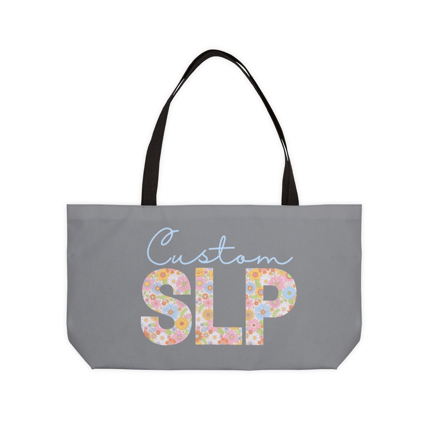 Custom Retro Floral SLP Weekender Tote Bag