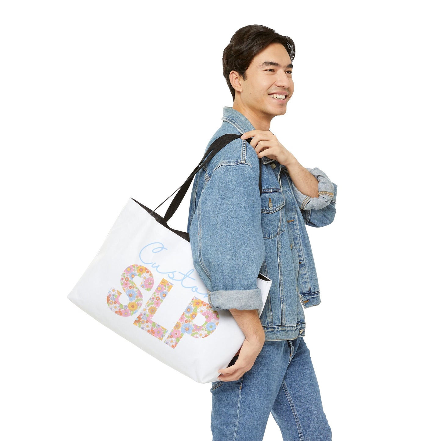 Custom Retro Floral SLP Weekender Tote Bag
