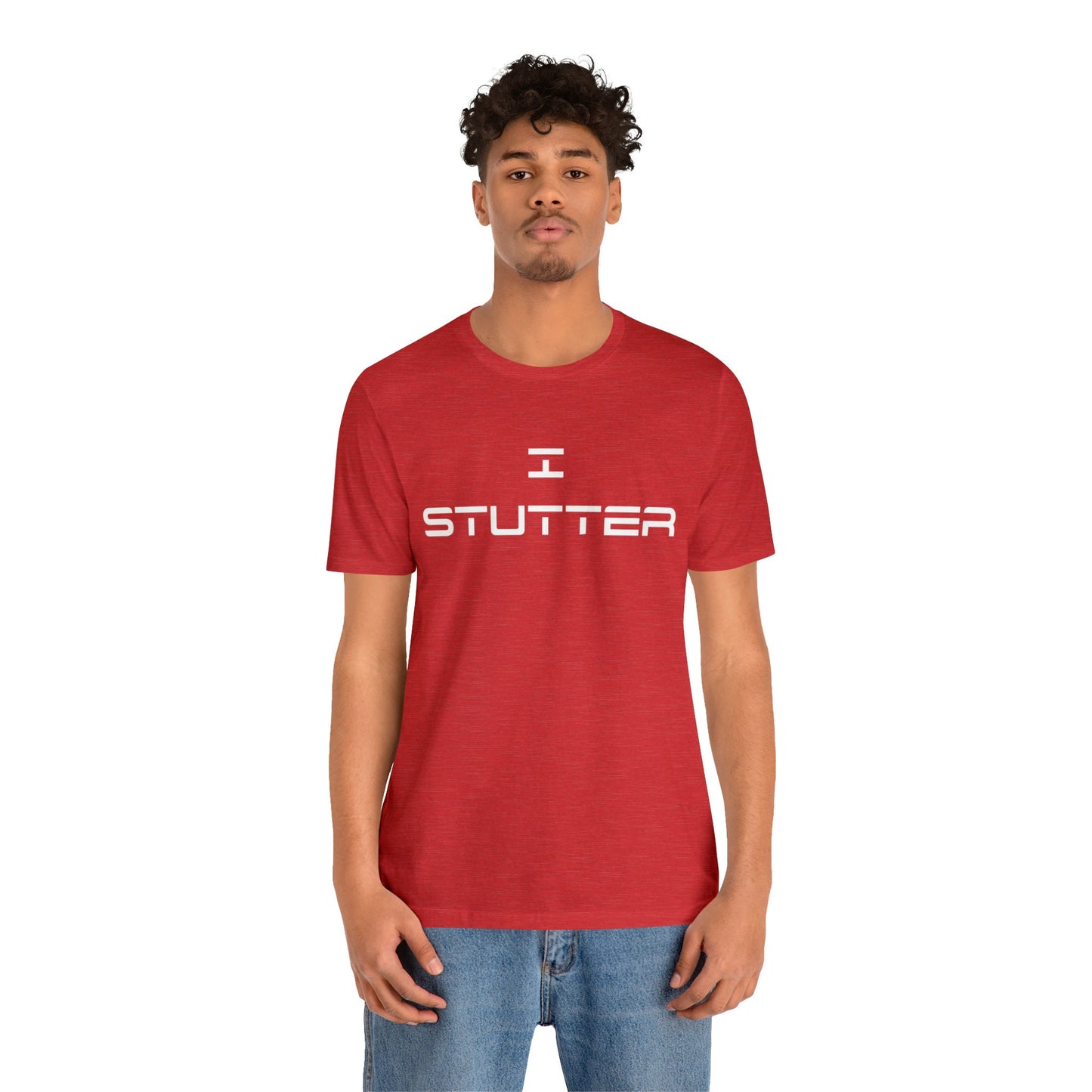 I Stutter Minimalist 90s Text Stuttering Tshirt