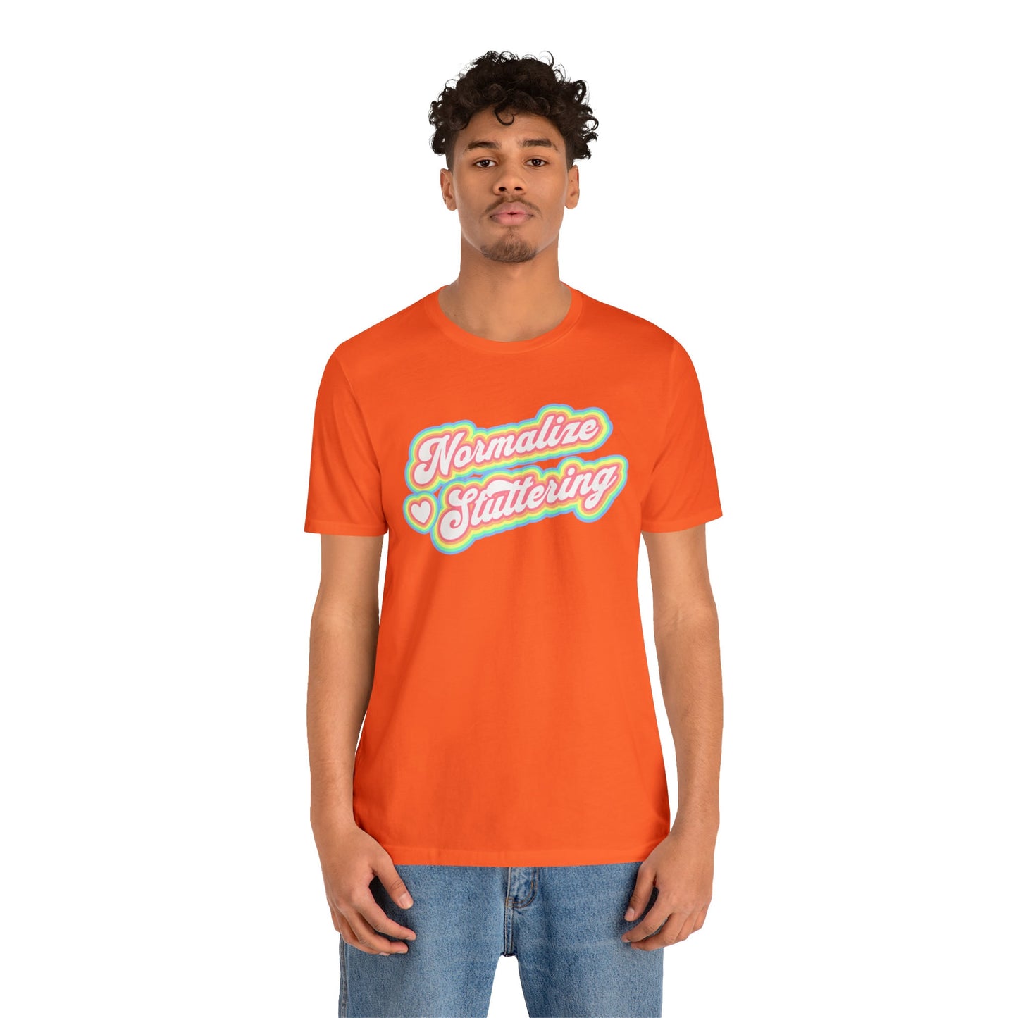 Normalize Stuttering Retro Text Stuttering Tshirt