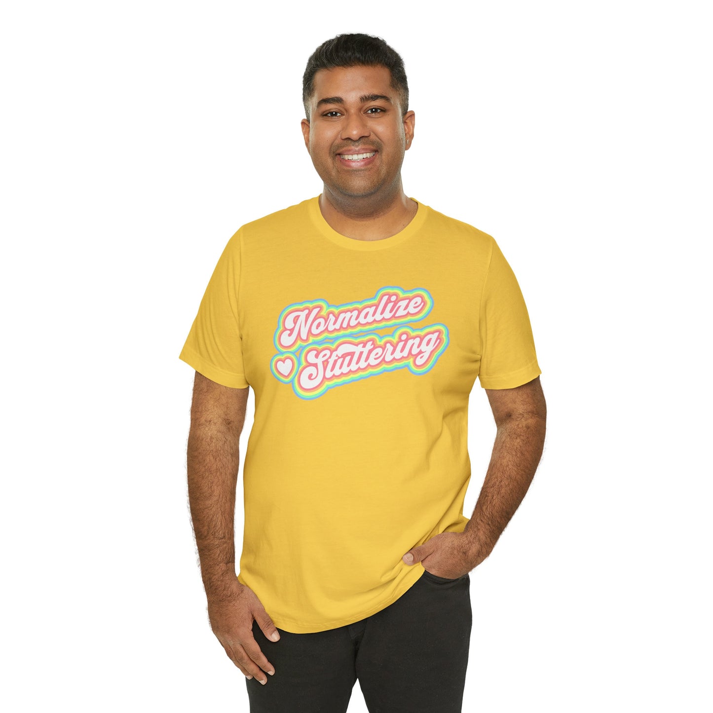 Normalize Stuttering Retro Text Stuttering Tshirt