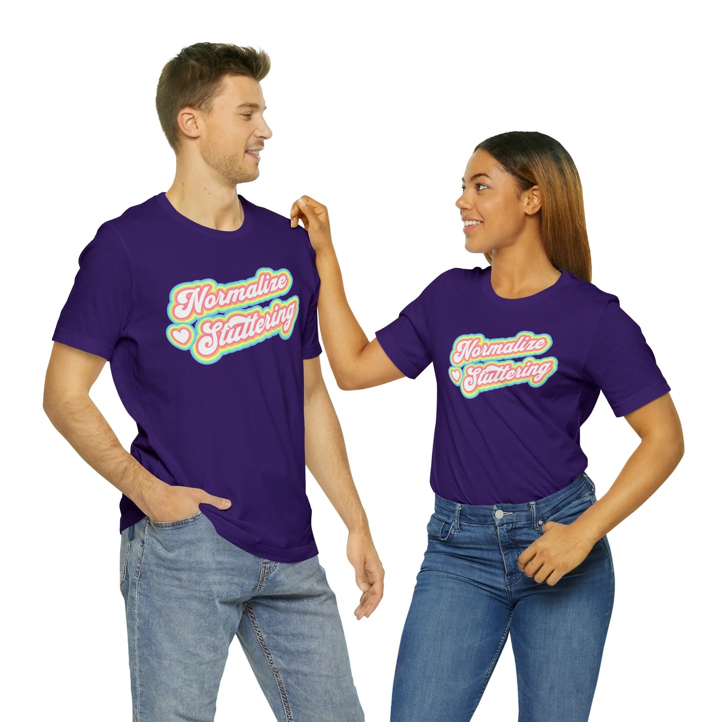Normalize Stuttering Retro Text Stuttering Tshirt