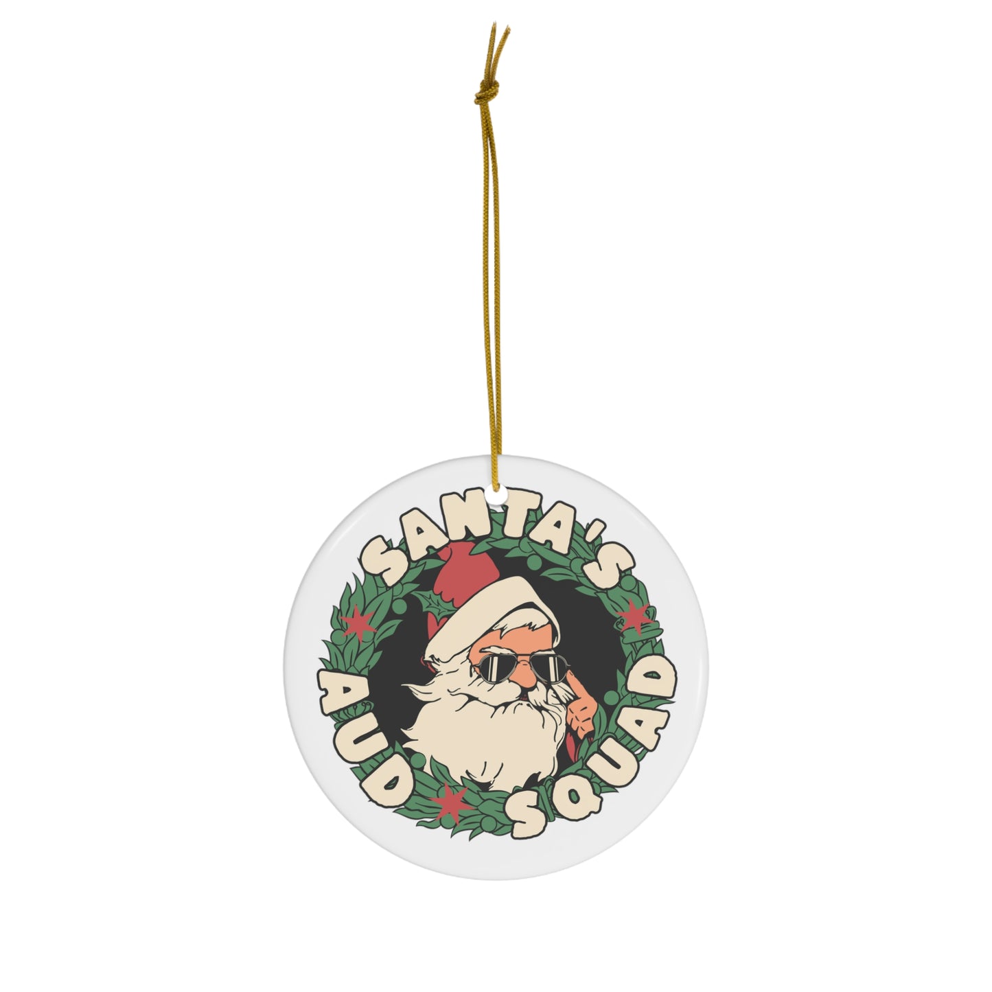 Christmas Ornament Gift for Audiologist - Santa's AUD Squad