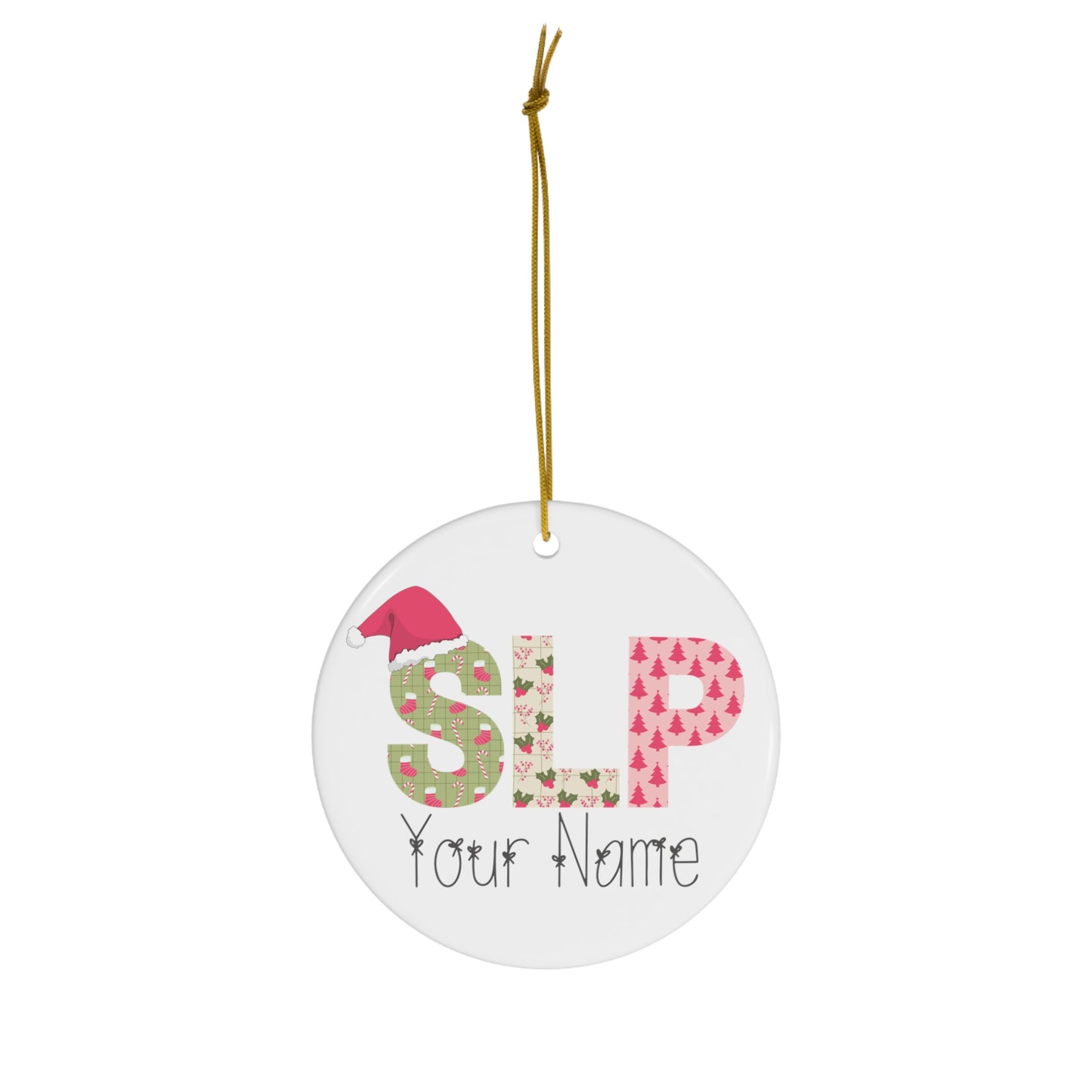 Custom Name SLP Christmas Ornament Gift