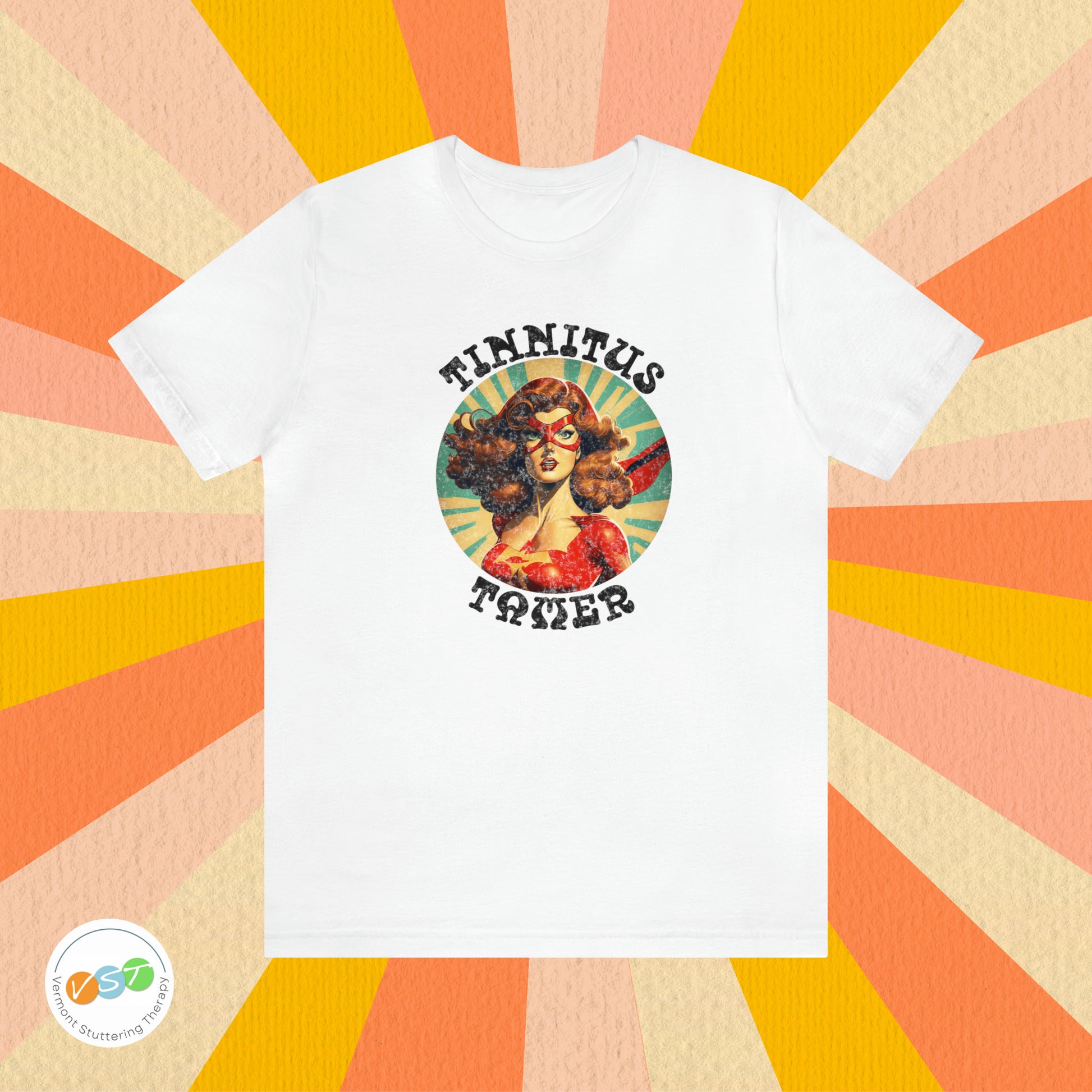 Tinnitus Tamer Pulp Art Superhero Comic Audiology Tshirt