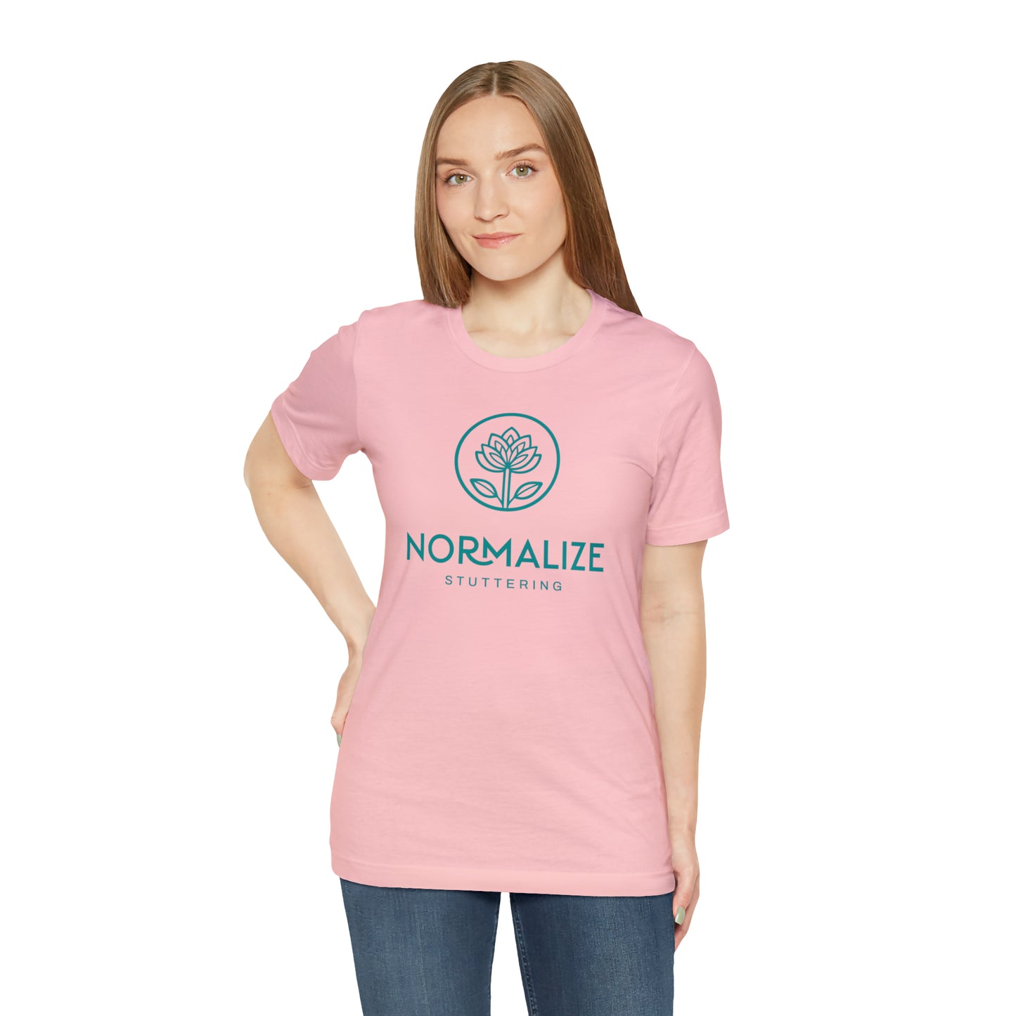 Normalize Stuttering Minimalist Floral Stuttering Shirt