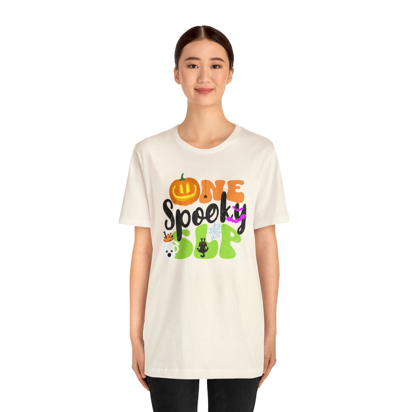 One Spooky SLP Halloween Tshirt for Speech-Language Pathologist