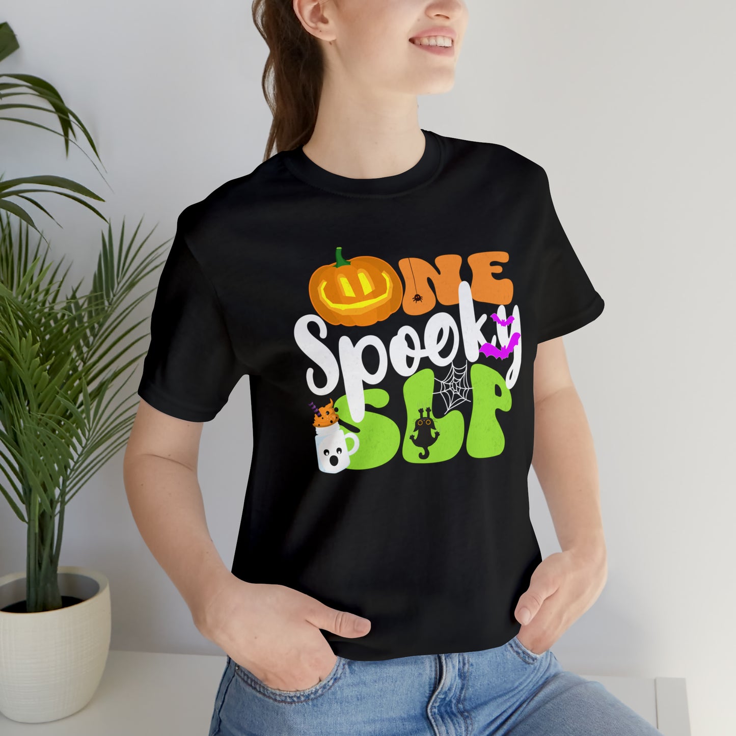 One Spooky SLP Halloween Tshirt for Speech-Language Pathologist