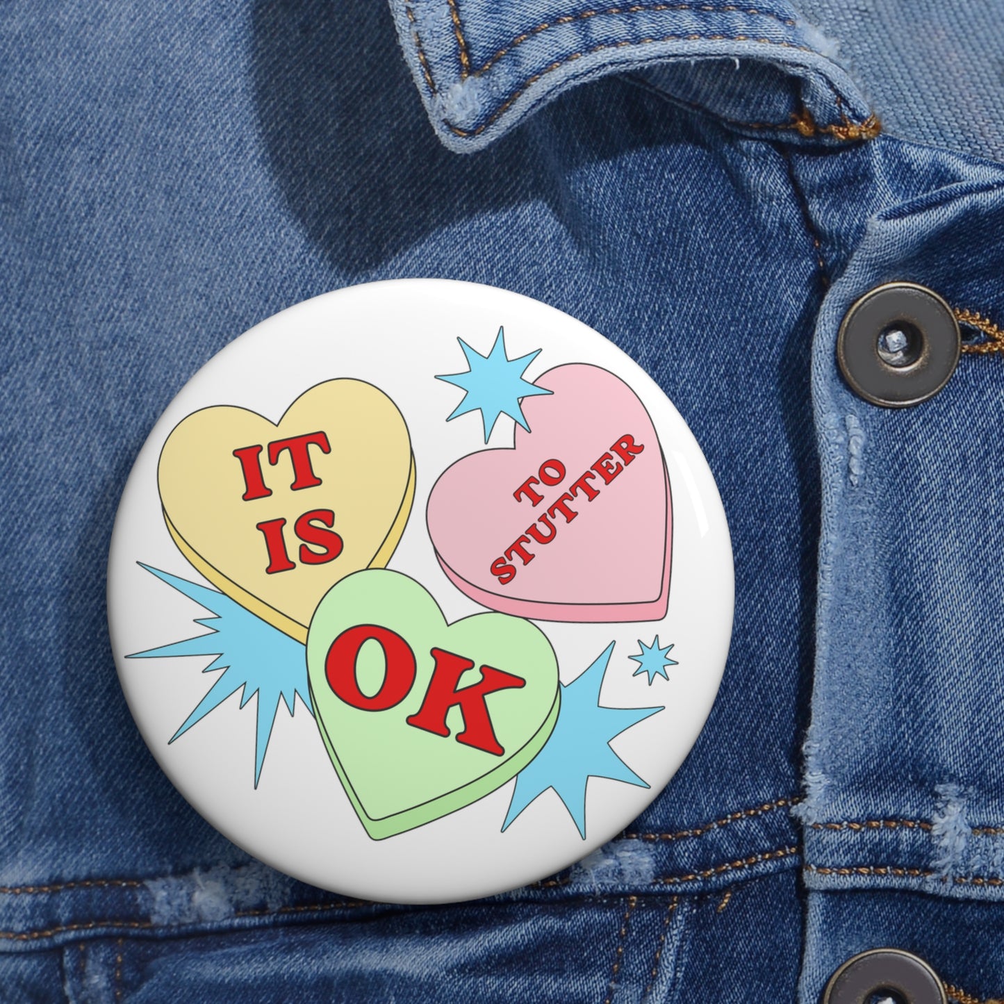 Stuttering Valentine's Day - It Is OK to Stutter Pin