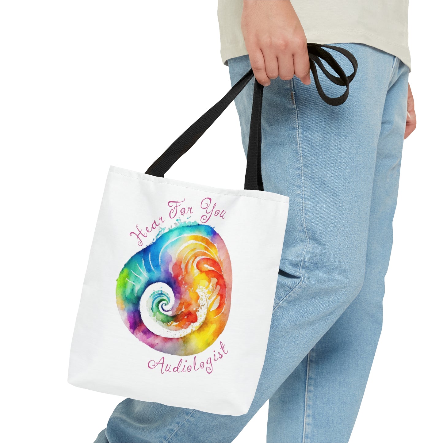 Hear for You Cochlea Tote for Audiologist - White