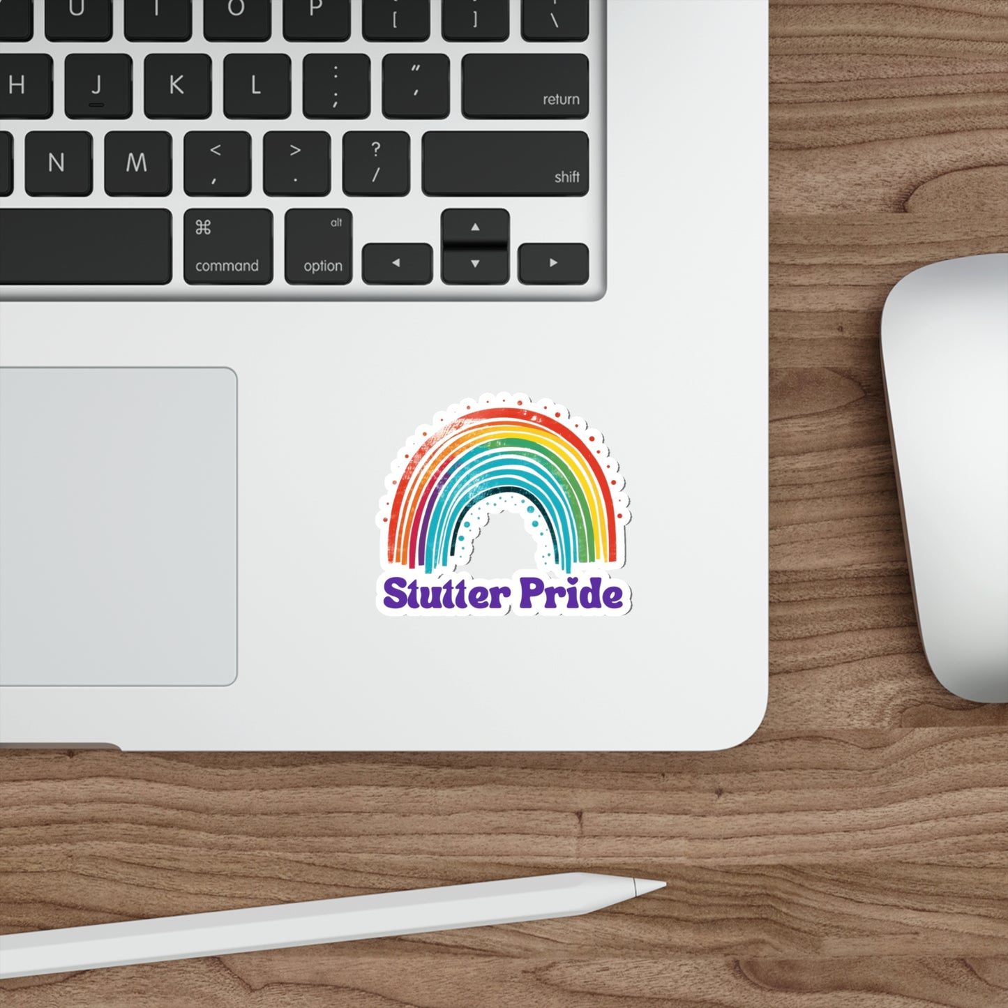 Stutter Pride Rainbow Die-Cut Vinyl Matte Sticker