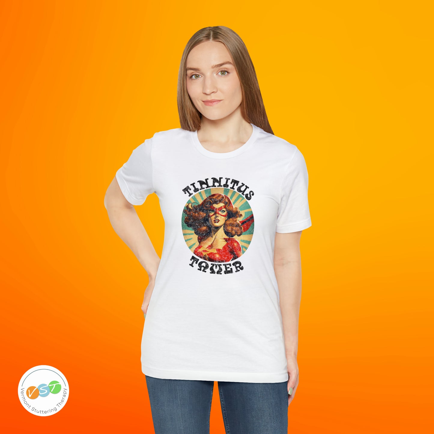 Tinnitus Tamer Pulp Art Superhero Comic Audiology Tshirt