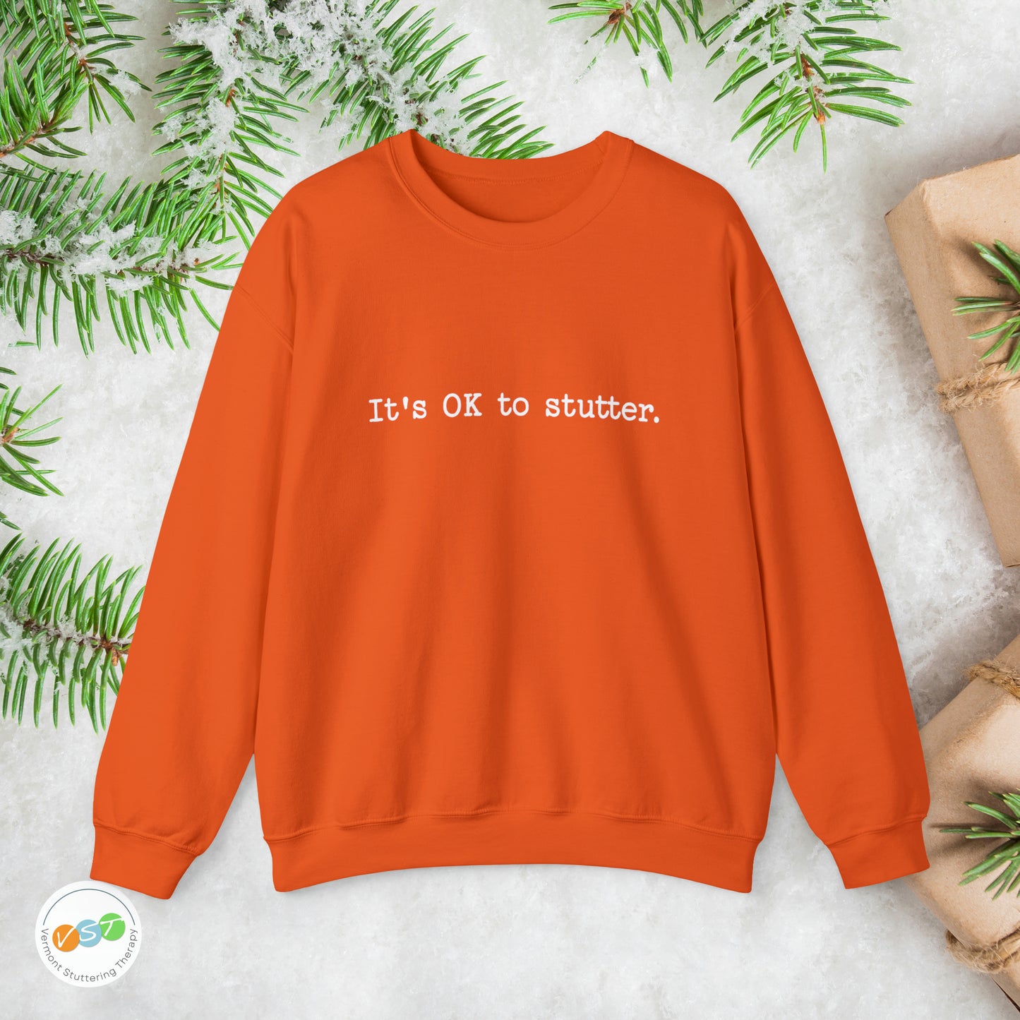 It's OK to Stutter Minimalist Sweatshirt, Unisex