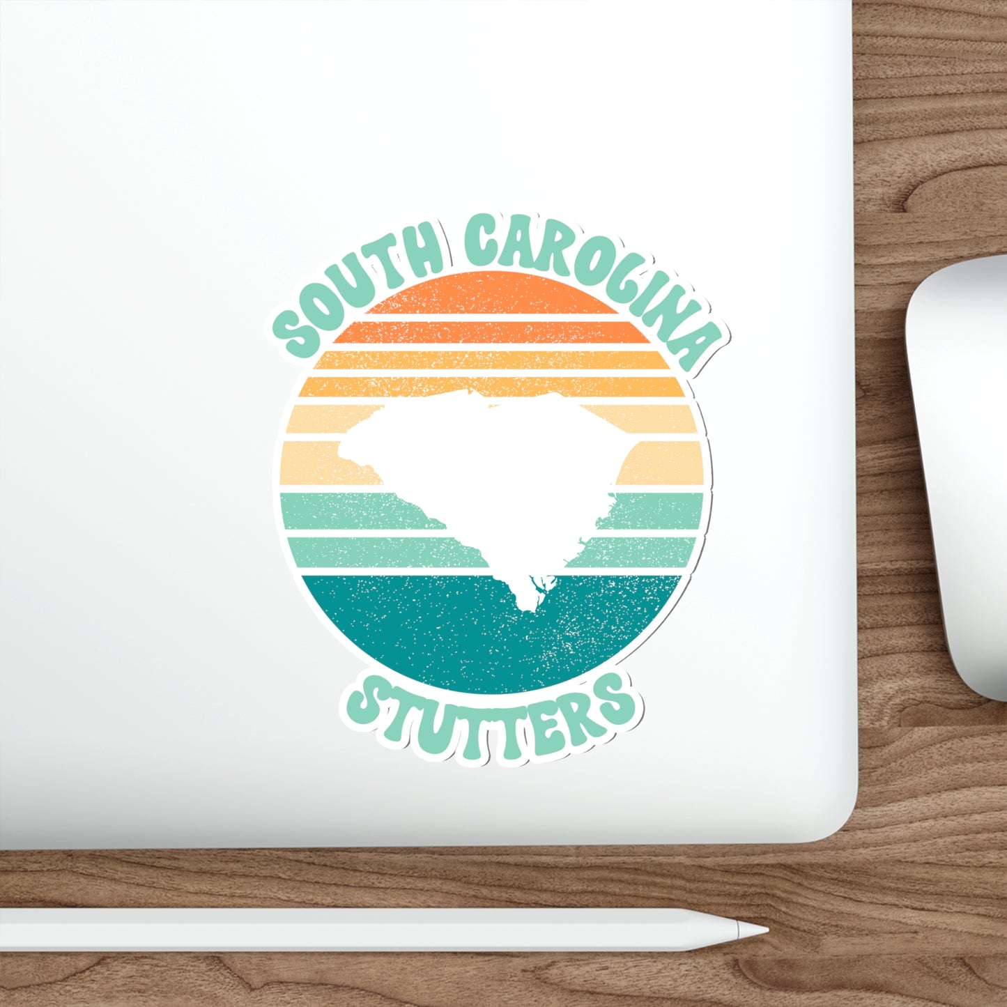 South Carolina Stutters Retro Sun Sticker, 3", 4", 5" or 6"