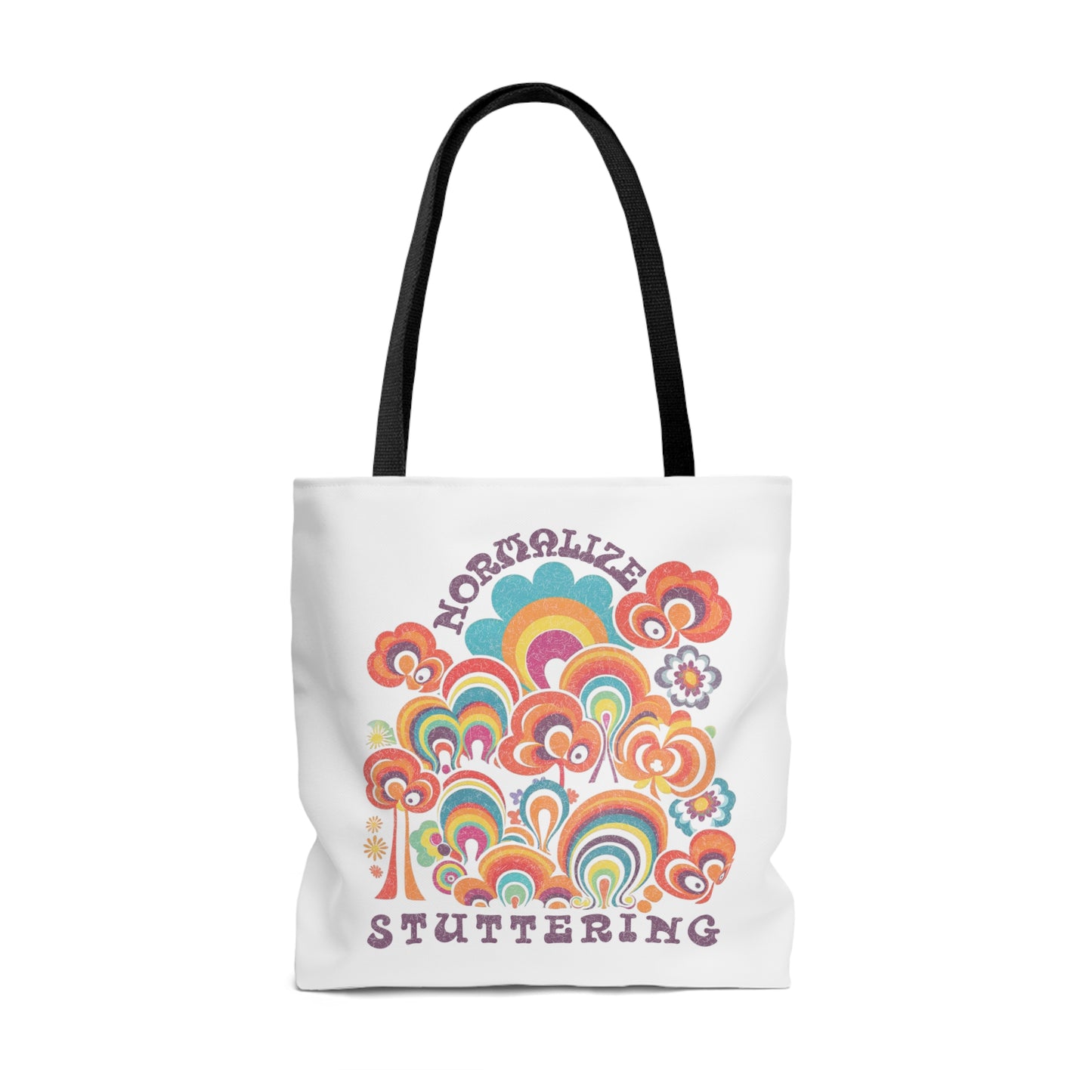 Normalize Stuttering Groovy Retro Funky 70s Tote Bag