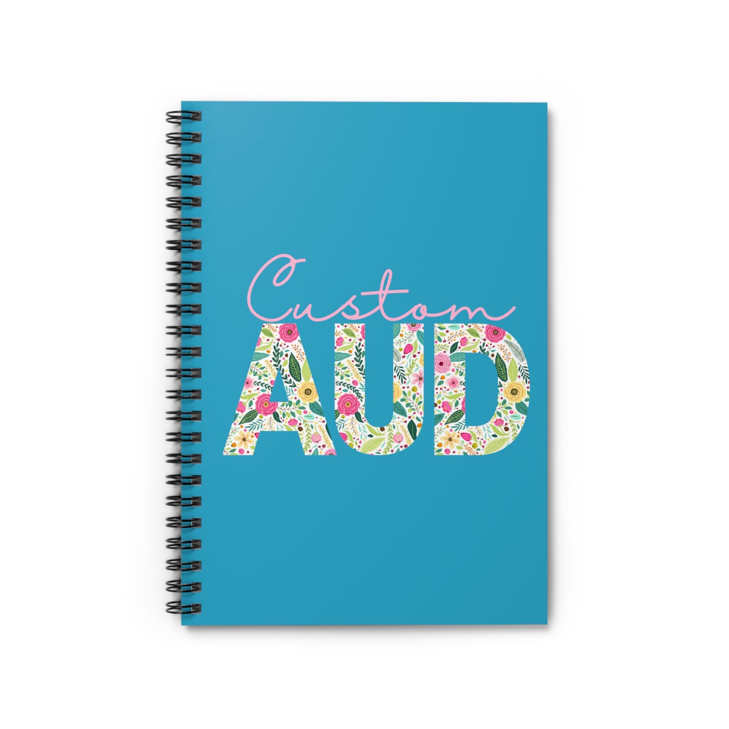 Custom AUD Audiology Retro Floral Notebook Gift