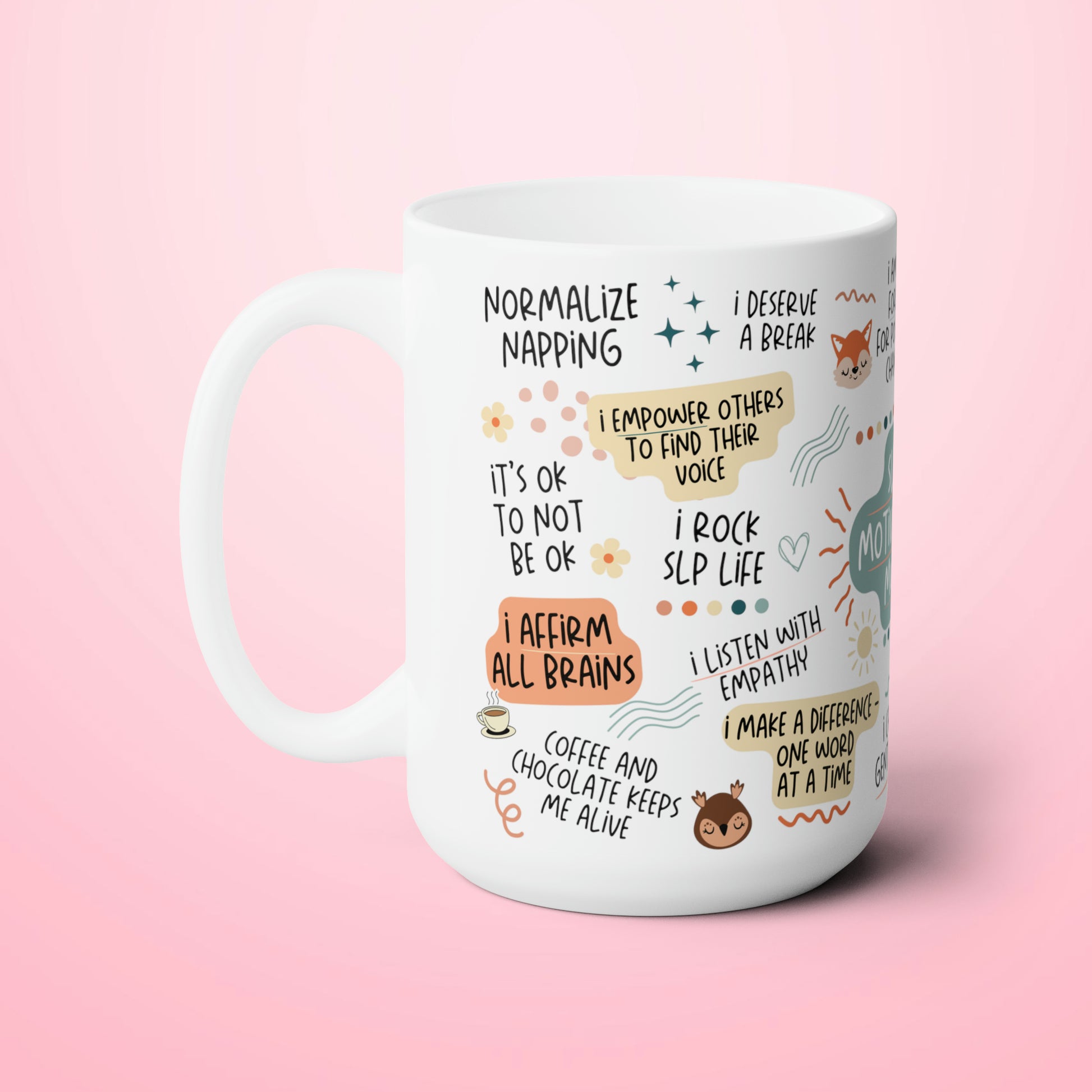 SLP Motivation Mug for Speech-Language Pathologist SLP Motivation Mug for Speech-Language Pathologist 