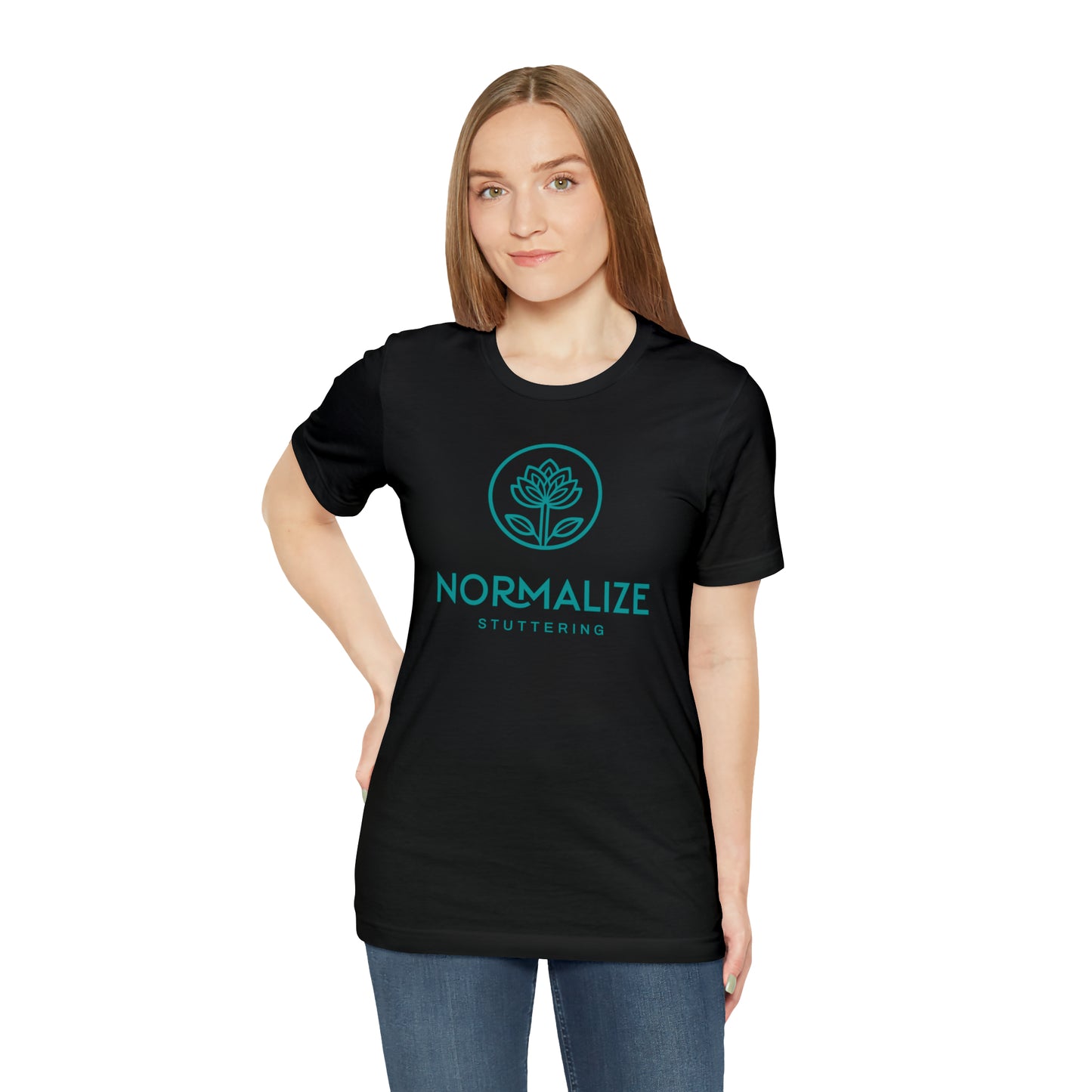 Normalize Stuttering Minimalist Floral Stuttering Shirt