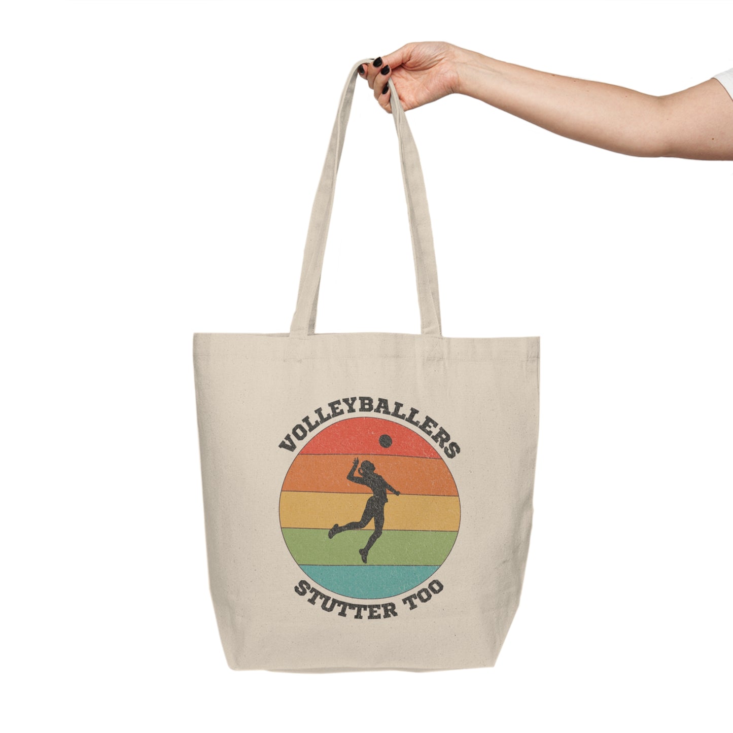 Volleyballers Stutter Too Vball Player Canvas Tote